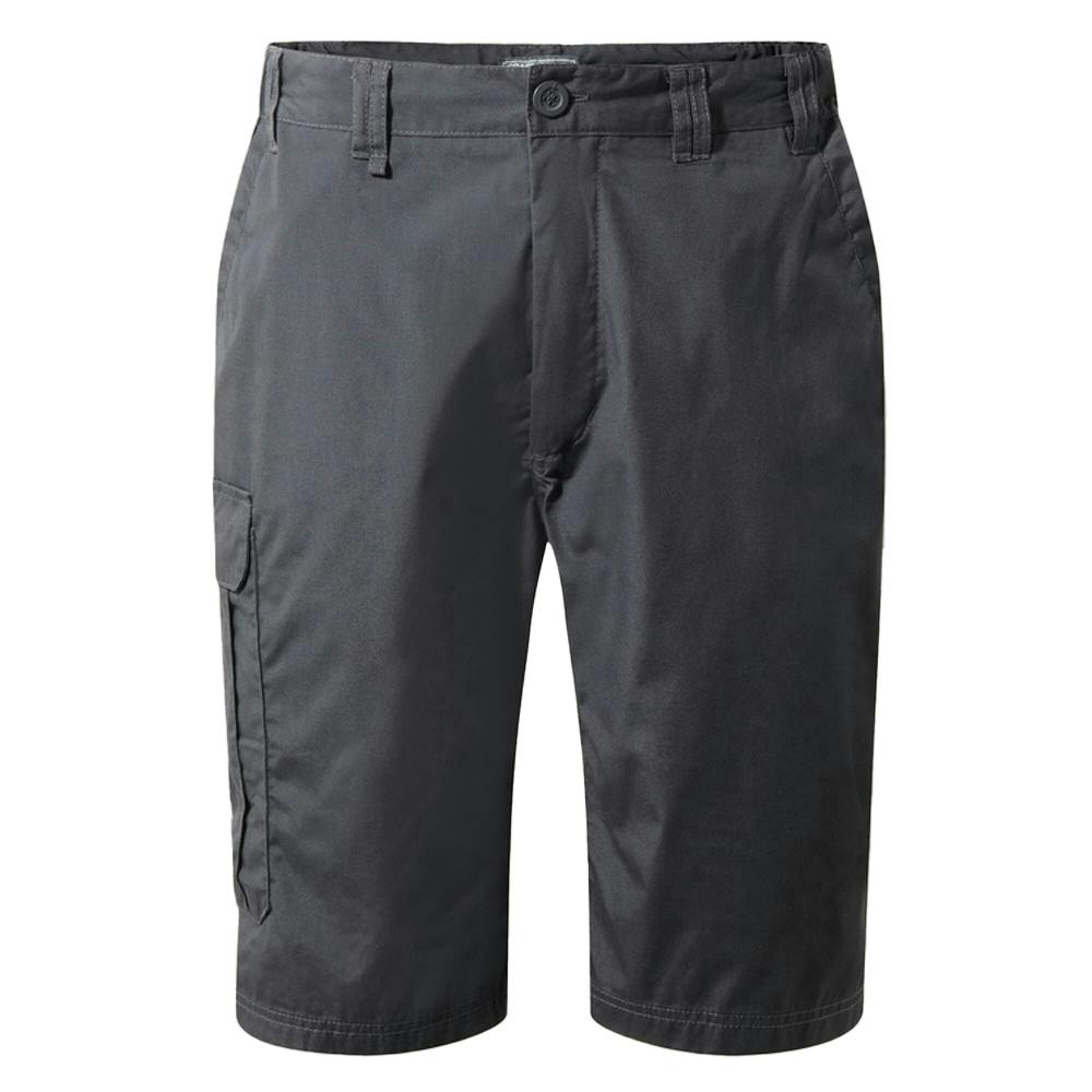 Craghoppers Men's Black Kiwi Long Shorts - Pepper - 30R - Pepper - 65% Recycled Polyester/35% Recycled Cotton