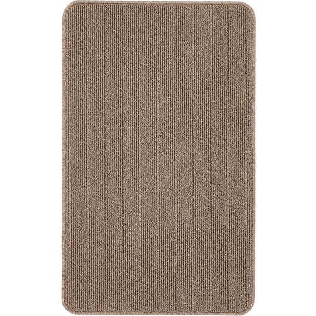 Rackhams Brown Washable Plain Mat And Runner - 67X100 Cm