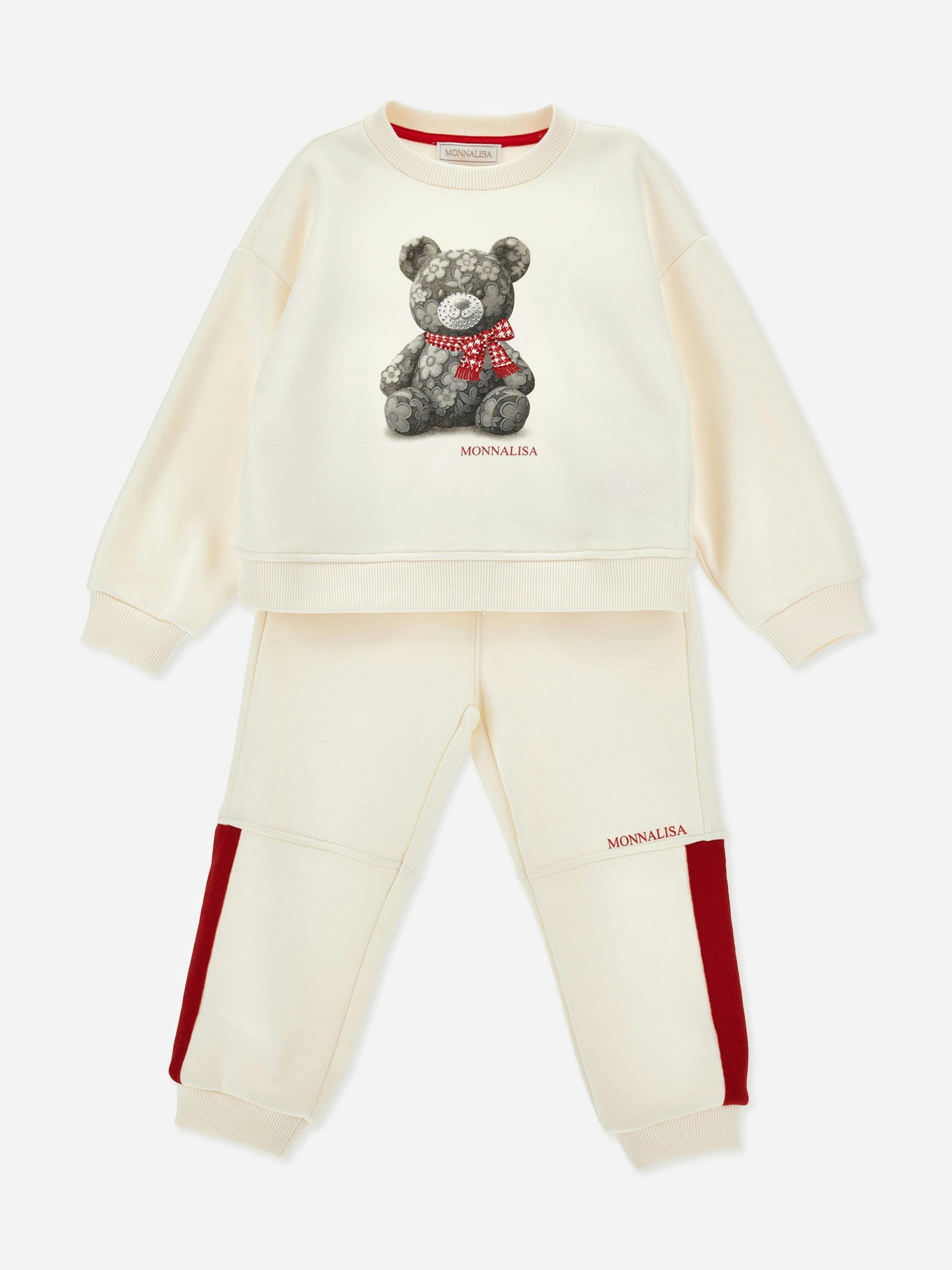 Monnalisa Women's Ecru + Ruby Red Teddy Bow Set - Image 4