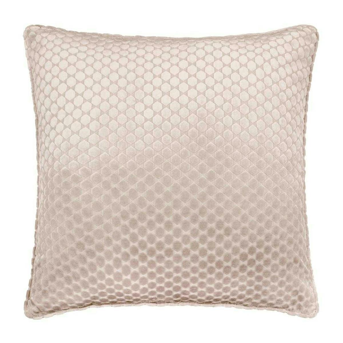 Paoletti Neptune Velvet Cushion Cover - Champagne - 50Cm X 50Cm - Champagne - 100% Polyester