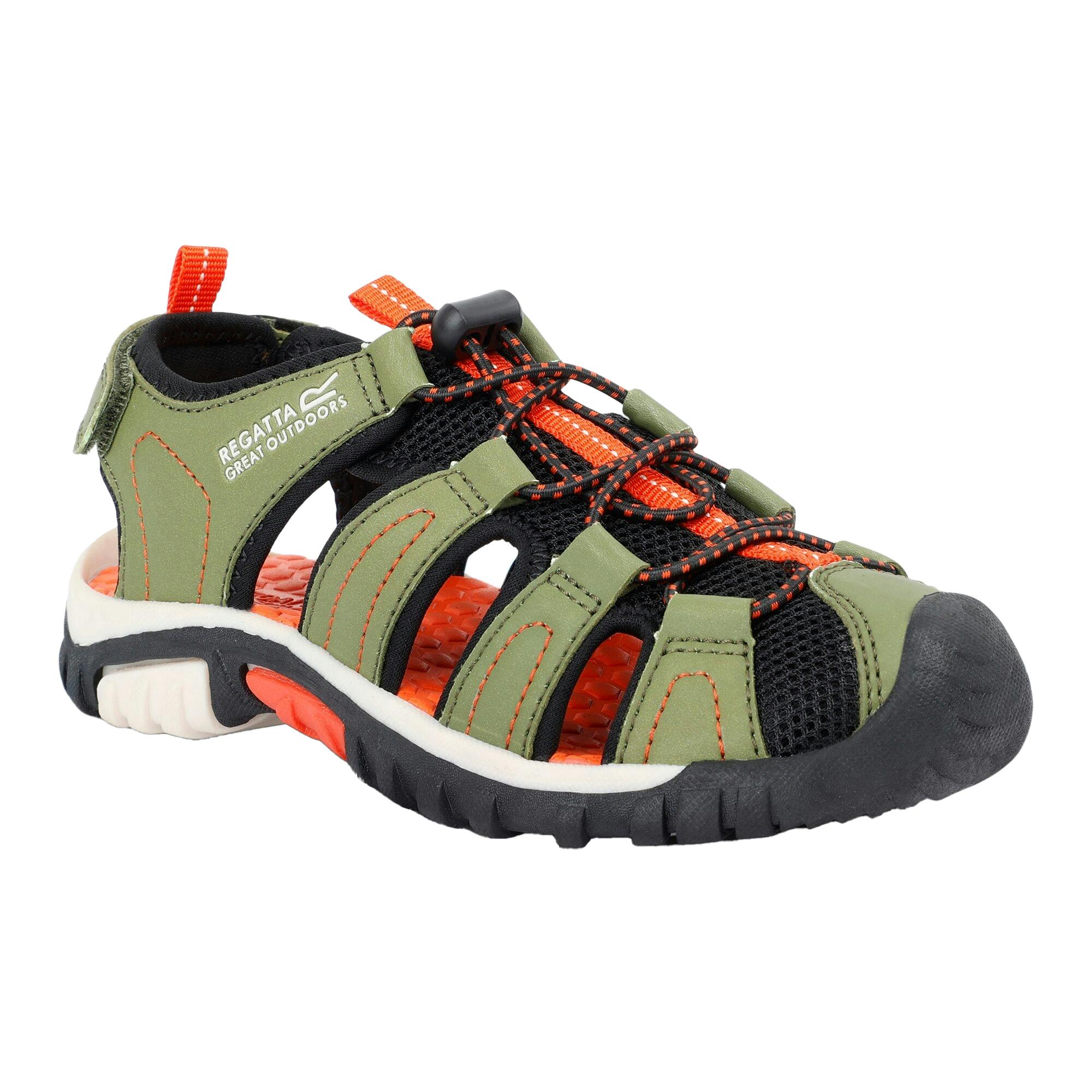 Regatta Green Childrens/Kids Westshore Sandals - Nephrite /Tango - 2.5 Uk - Nephrite /Tango - 90% Polyurethane/10% Polyester