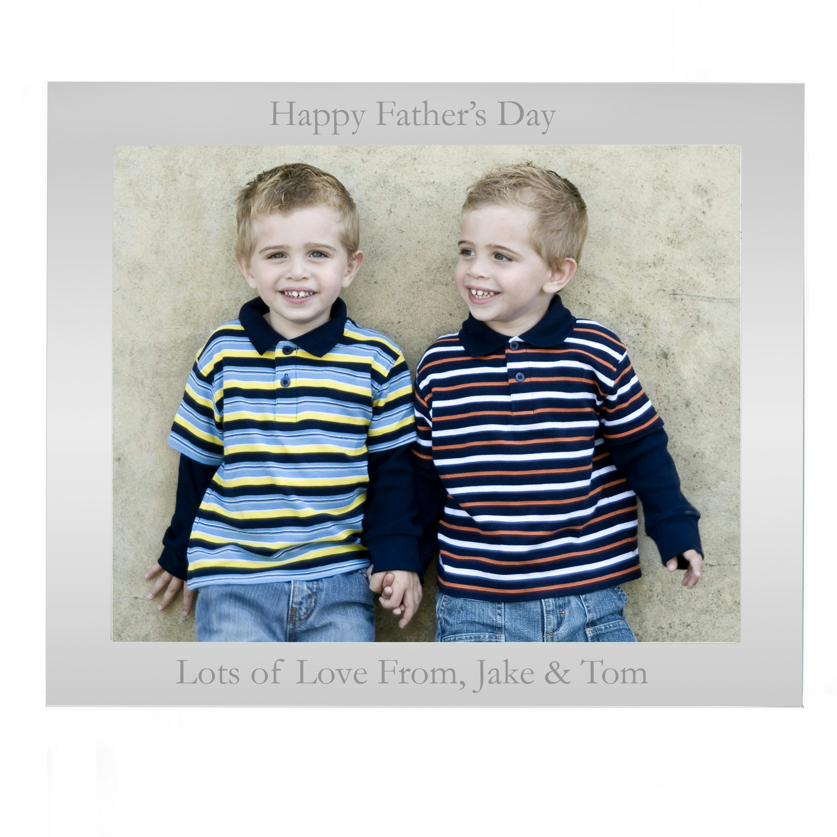 Rackhams Silver Personalised 10X8 Landscape Photo Frame