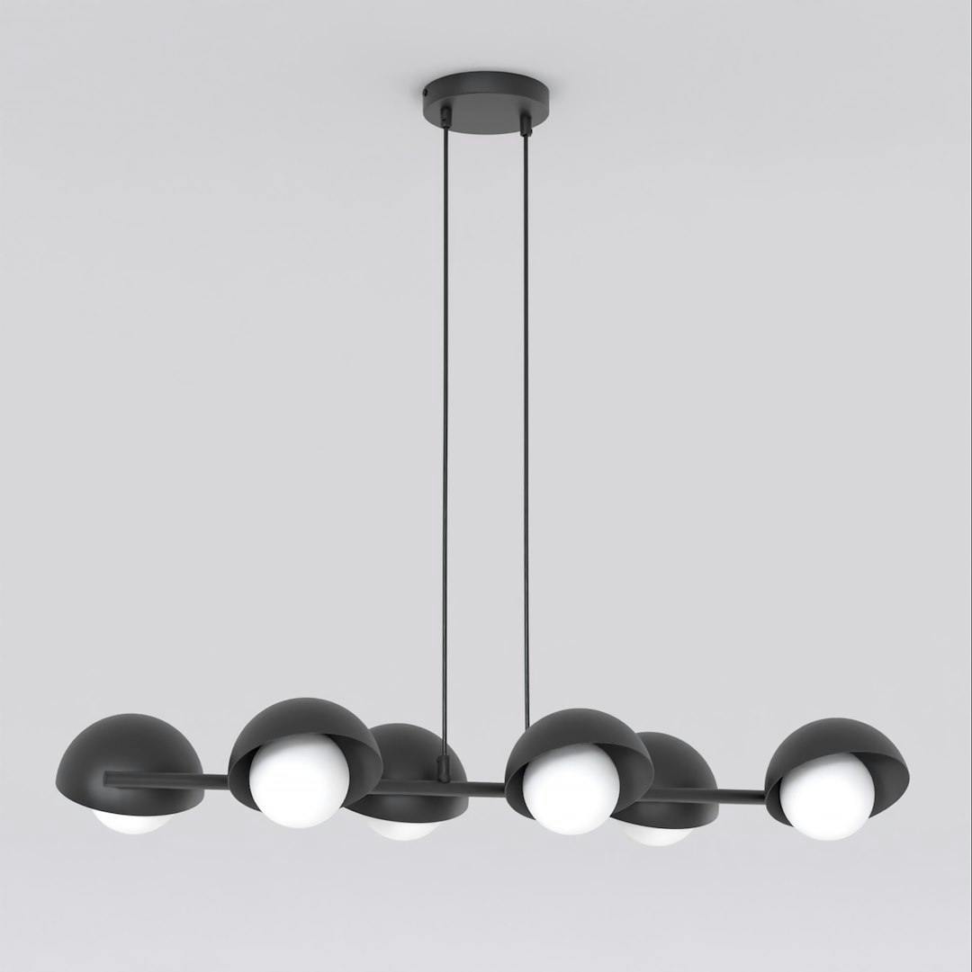 Emibig Black/White Boom Pendant Lamp 6 X G9 With Shade