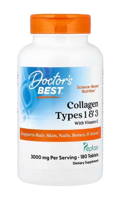 Doctor's Best Collagen Types 1 And 3 With Vitamin C 1000 Mg 180 Tablets - Image 6