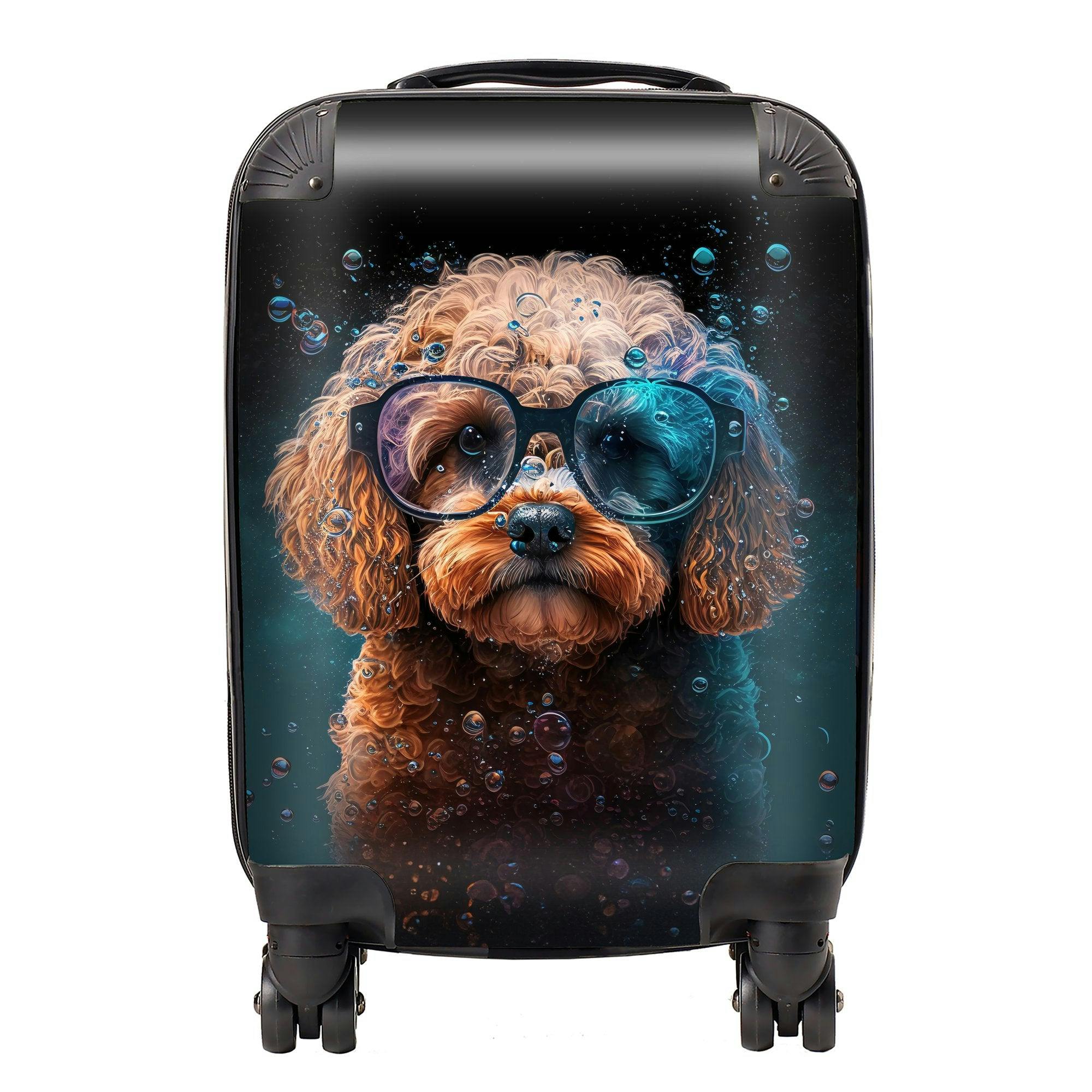 Warren Reed Dark Cavapoo Dog Face Splashart Suitcase - Mini Cabin