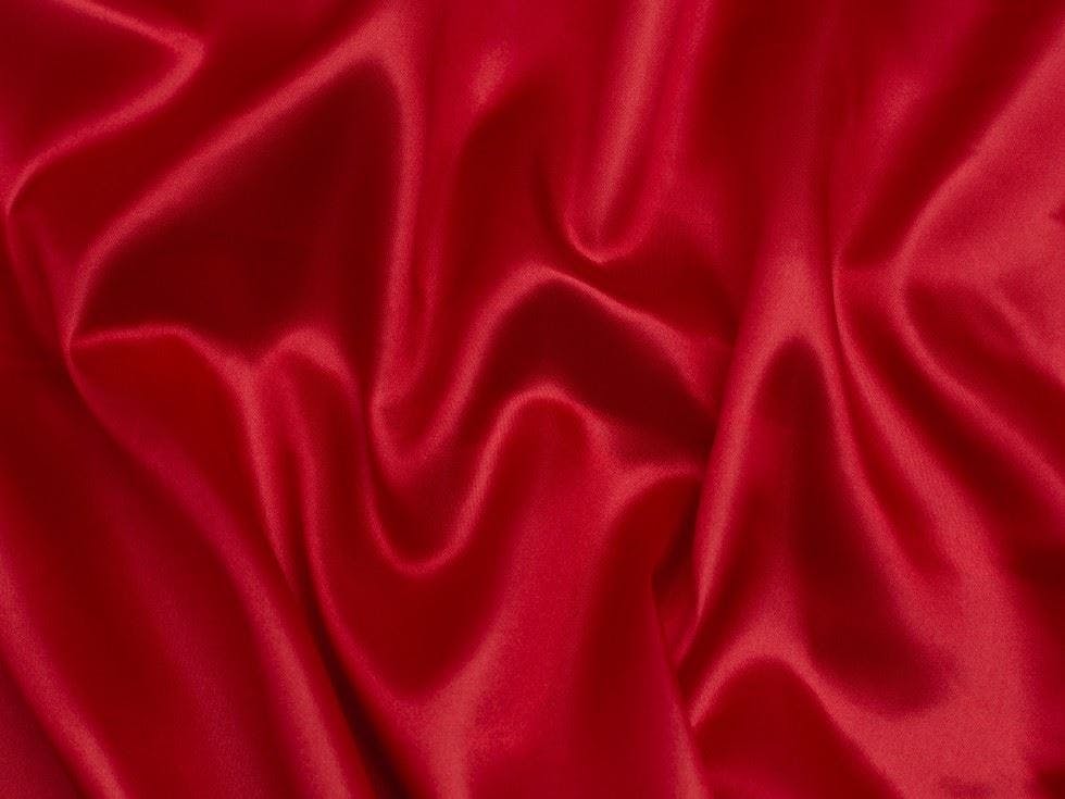 Minerva Core Range Red Minerva Liquid Satin Fabric - Plain Design Dressmaking Fabric, 150 Cm / 60" Wide - Per Metre