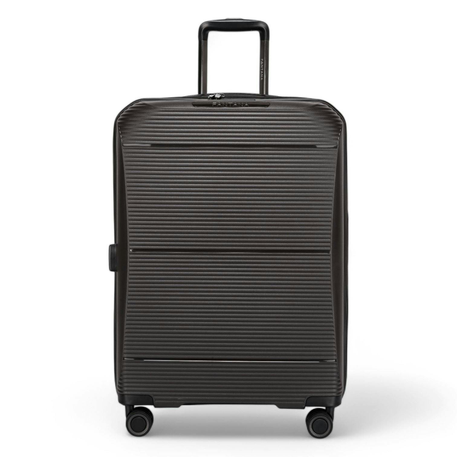 Eagle Luggage Grey Expandable Hard Shell Pp 8 Wheel Luggage Travel Cabin Holiday Bags Suitcase Set - Large