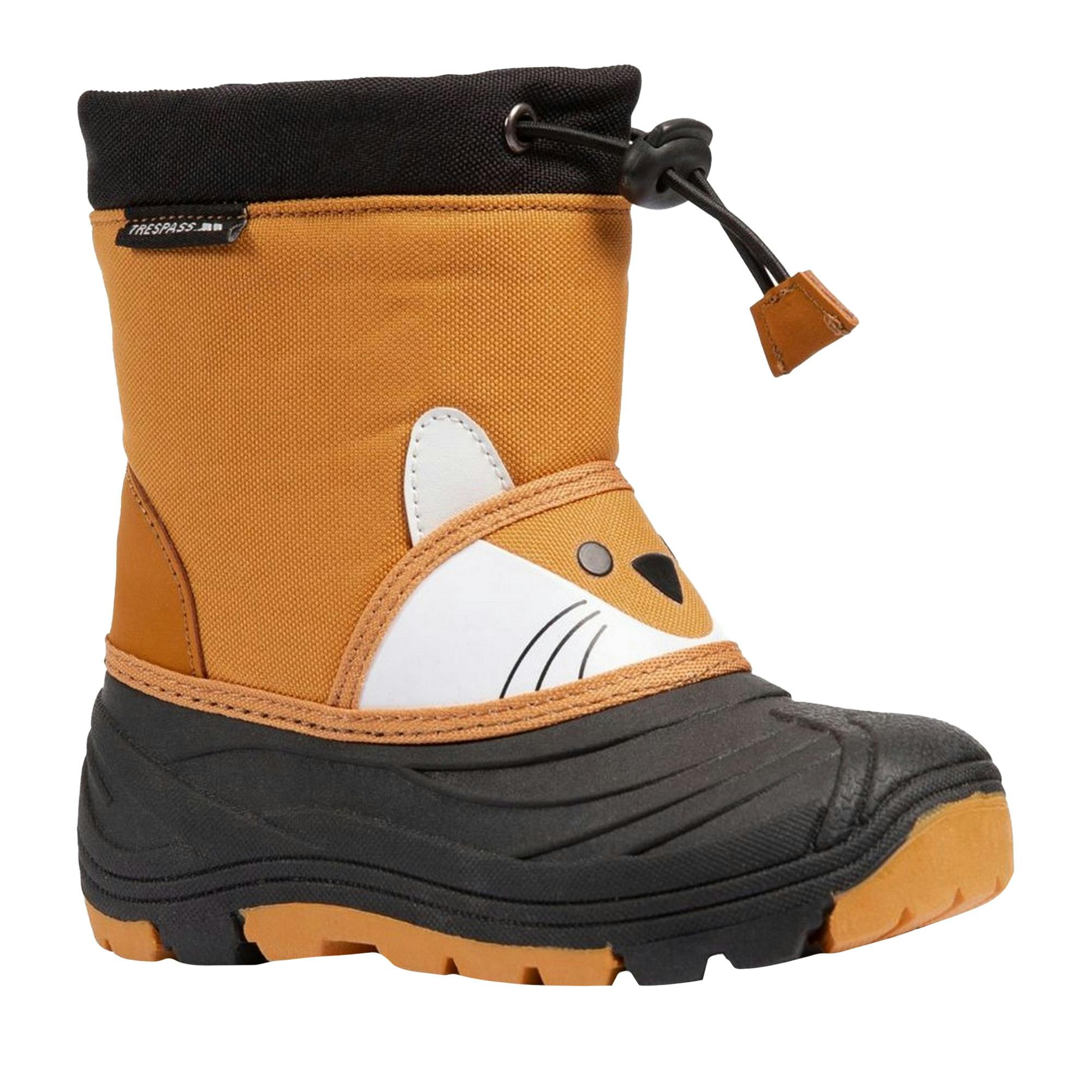 Trespass Kids Koda Snow Boots - Tan - 9 Uk Child - Tan