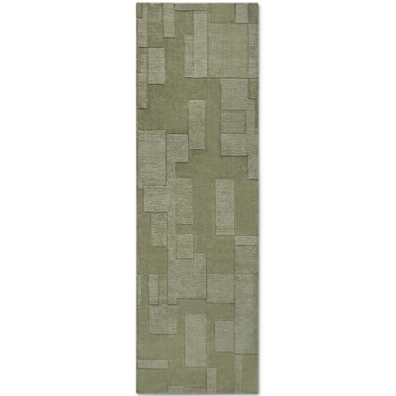 Rackhams Green Wilhelmine Wool Rug - 80X250 Cm
