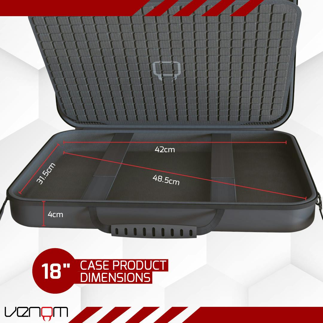 Venom 18-Inch Laptop Case - Hard Eva Shell With Soft Padded Interior Compartments