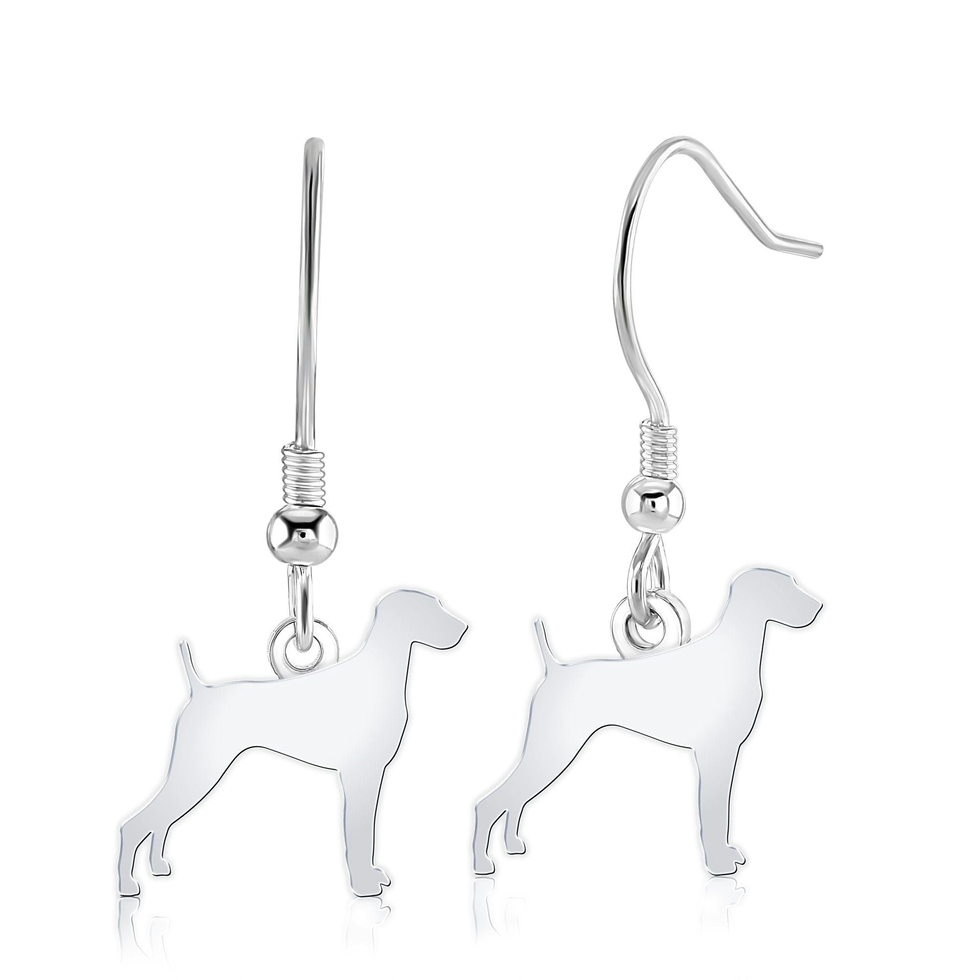 Mylee London Silver Weimaraner Silhouette Earrings - Yes - Hook