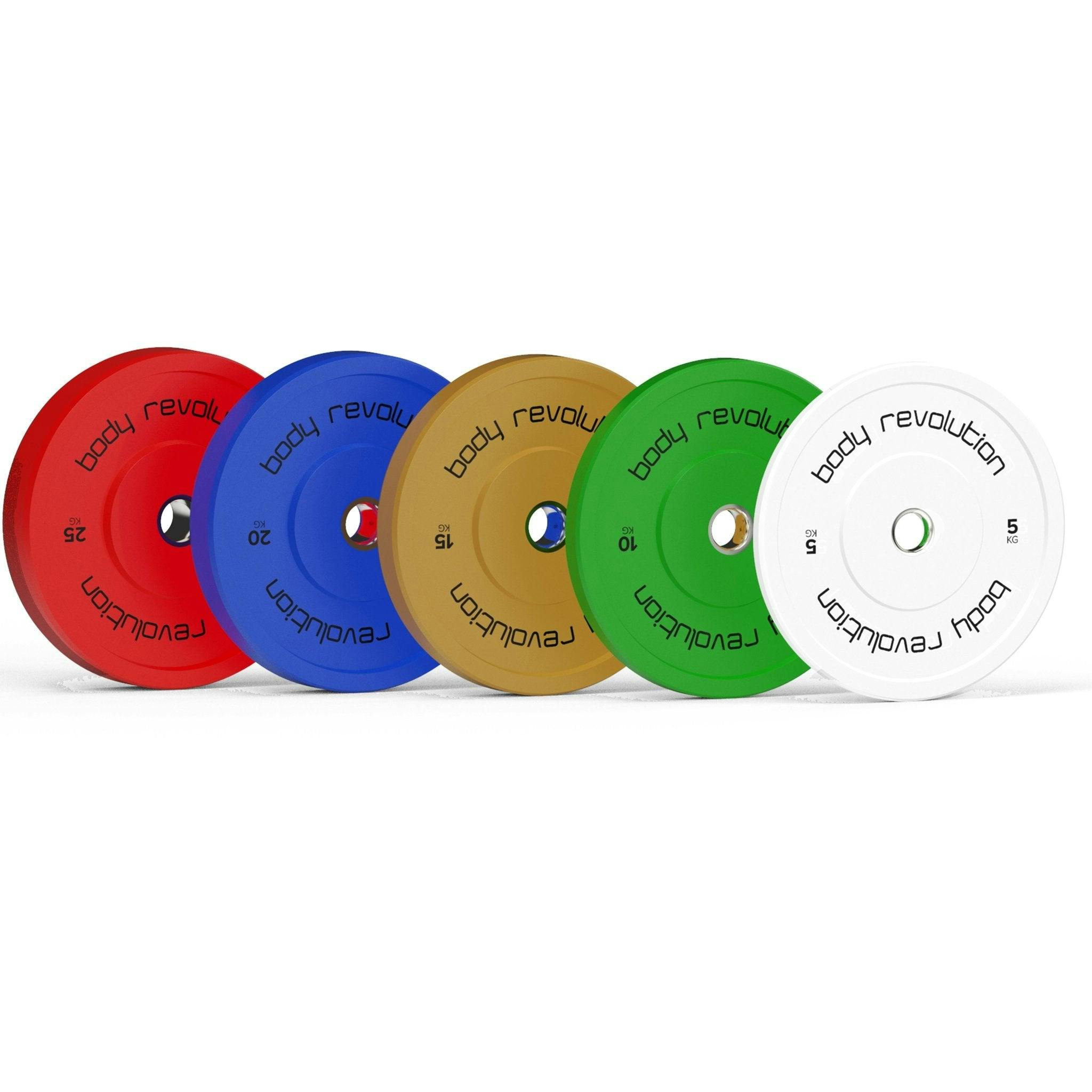 Body Revolution 150Kg Bundle Olympic Coloured Bumper Plates