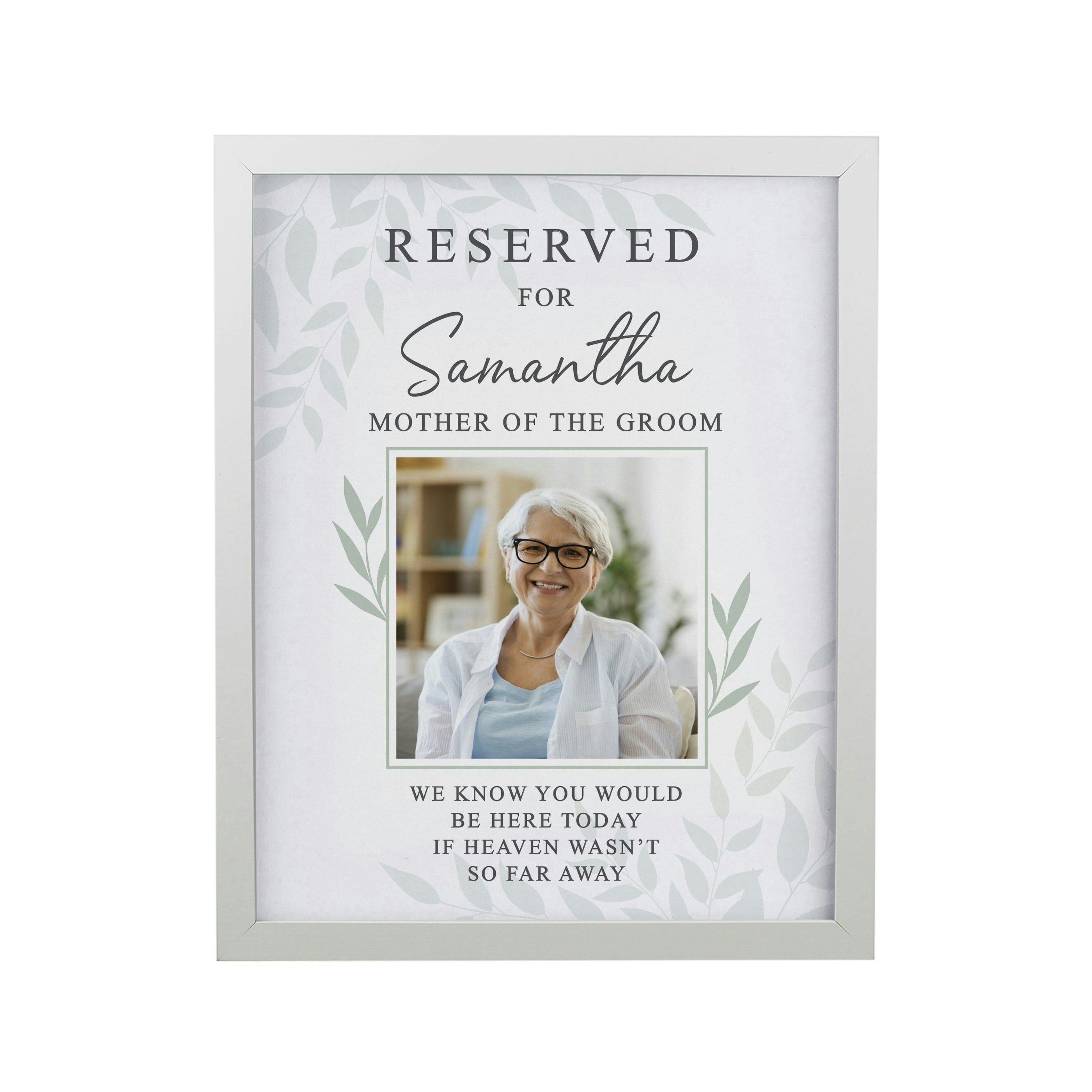 Personalised Memento Company White Personalised Reserved For Photo Upload Poster Frame