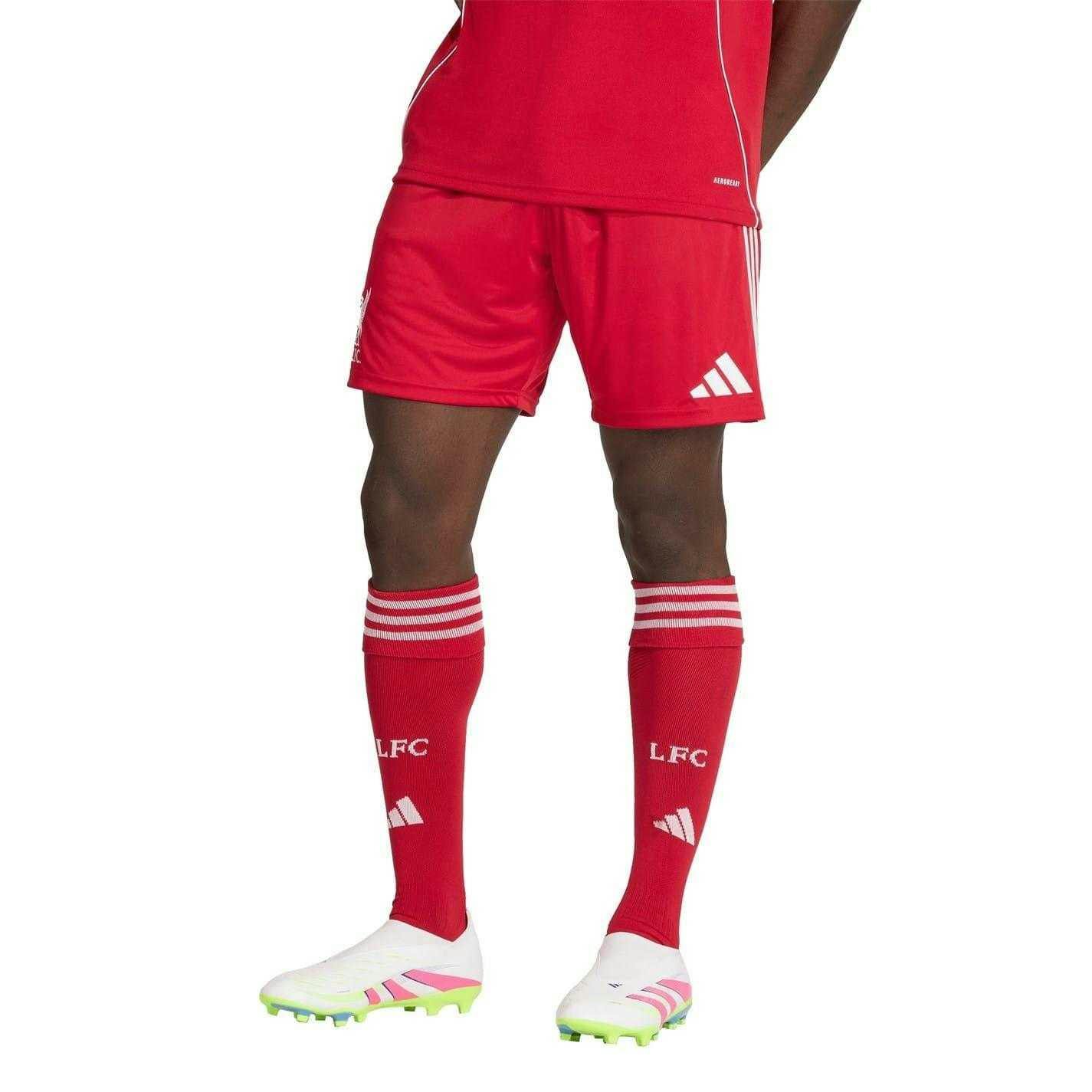 Adidas Men's Red 2025/2026 Liverpool Fc Football Shorts - Xl - 100% Polyester