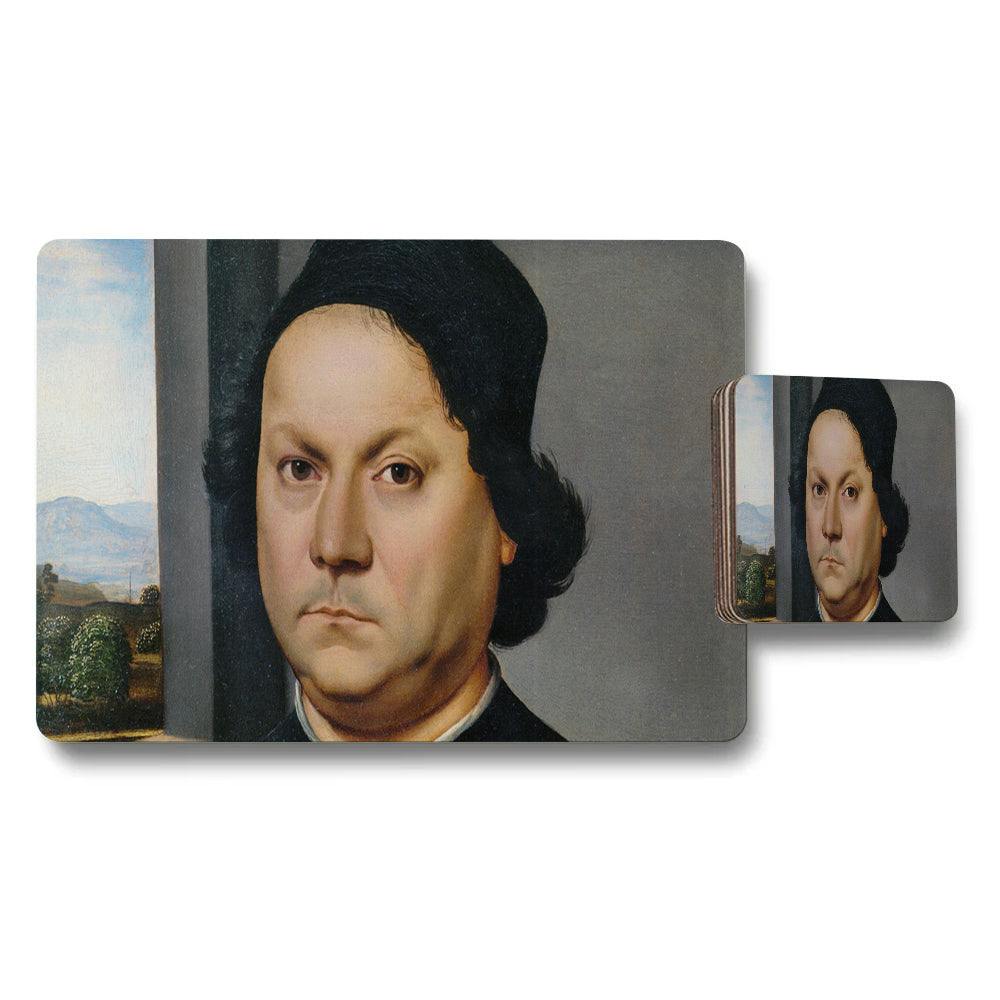 Rackhams Placemat And Coaster Set Featuring Classic Portrait Artwork