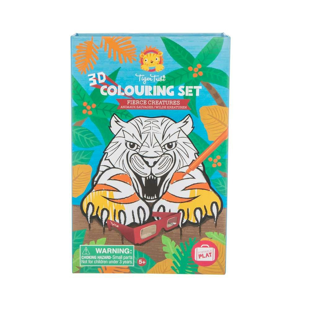 Tiger Tribe 3D Colouring Set - Fierce Creatures