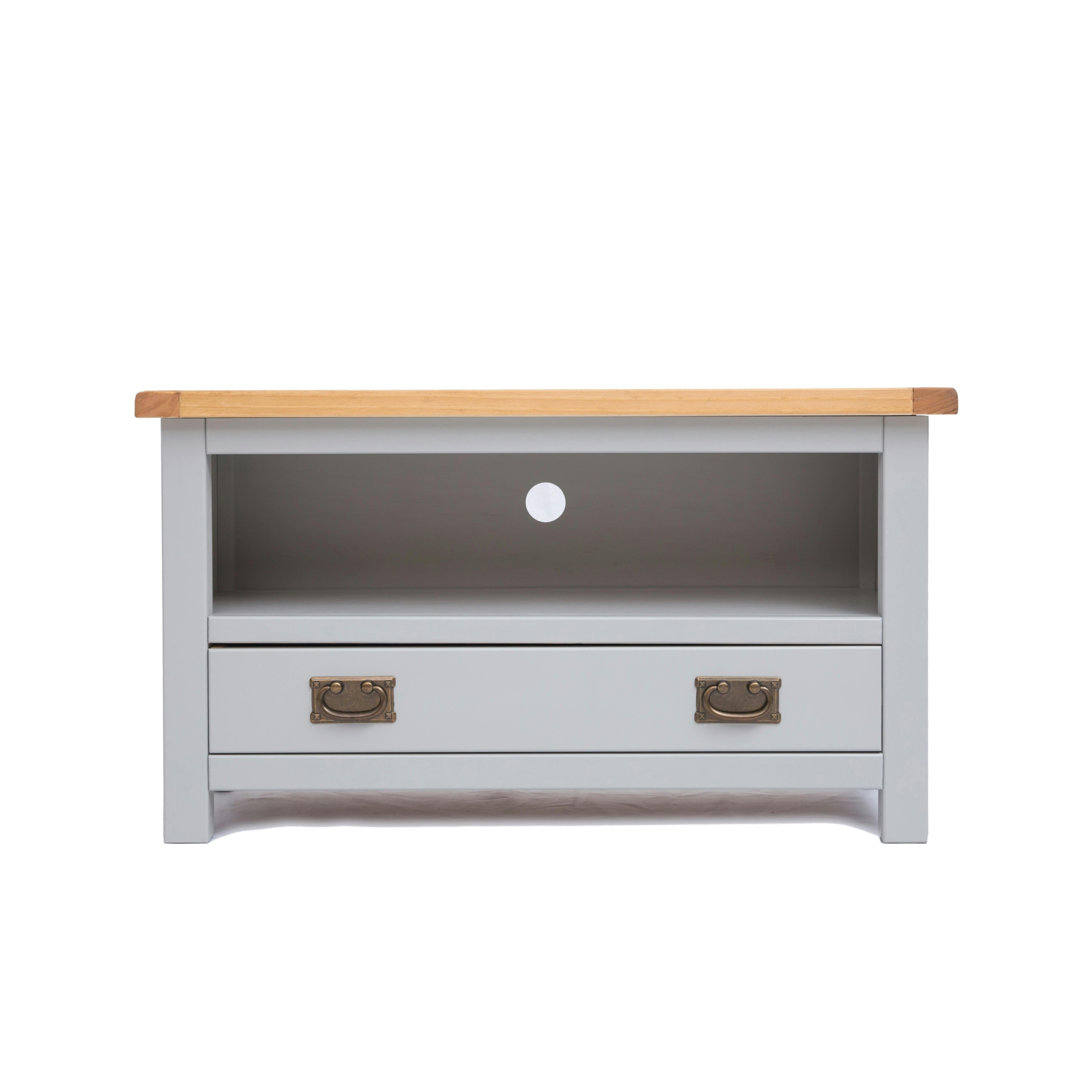 Cabinet Bits Light/Grey Argenta 1 Drawer Tv Cabinet Brass Drop Handle