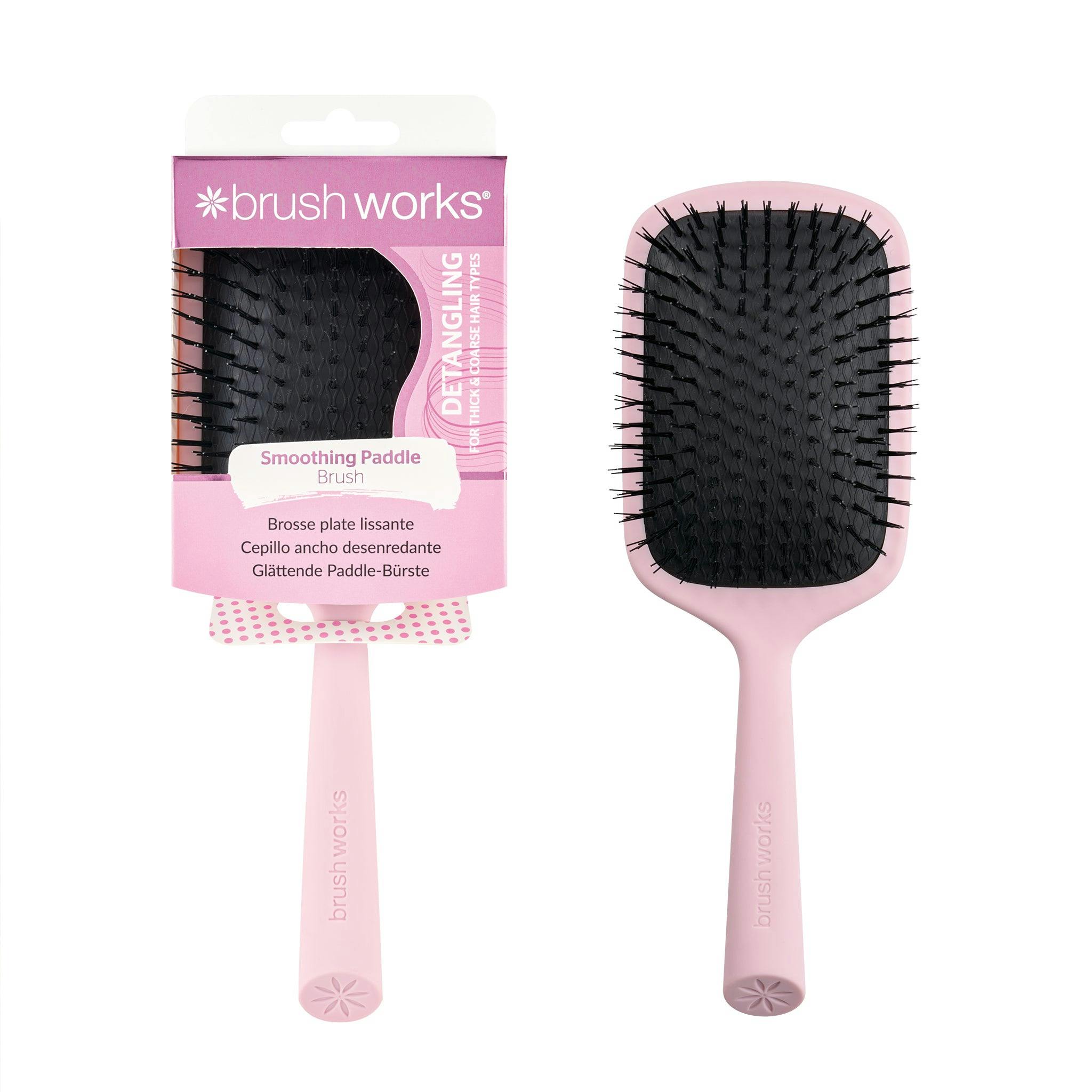 Brushworks Smoothing Paddle Hair Brush – Dual-Length Bristles for Effortless Detangling & Scalp Massage – Ideal for Thick, Coarse & Frizzy Hair – Made from 66% Recycled Materials - Image 7