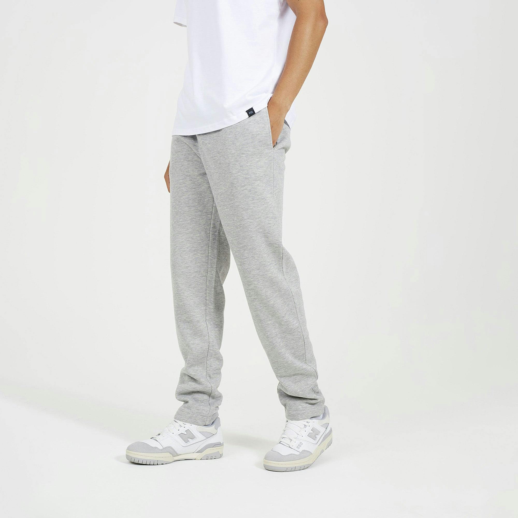 Brave Soul Grey Straight Leg Open Hem Joggers - Xxl