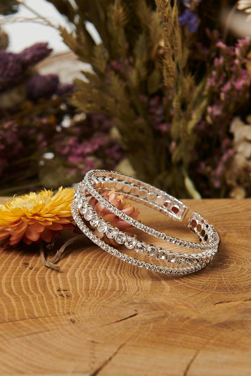 Izabel London Light Crystal Detail Dainty Bracelet