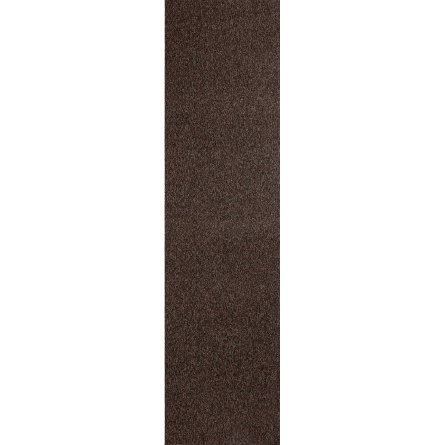 Rackhams Brown Flex Low Pile Solid Rug - 80X300 Cm