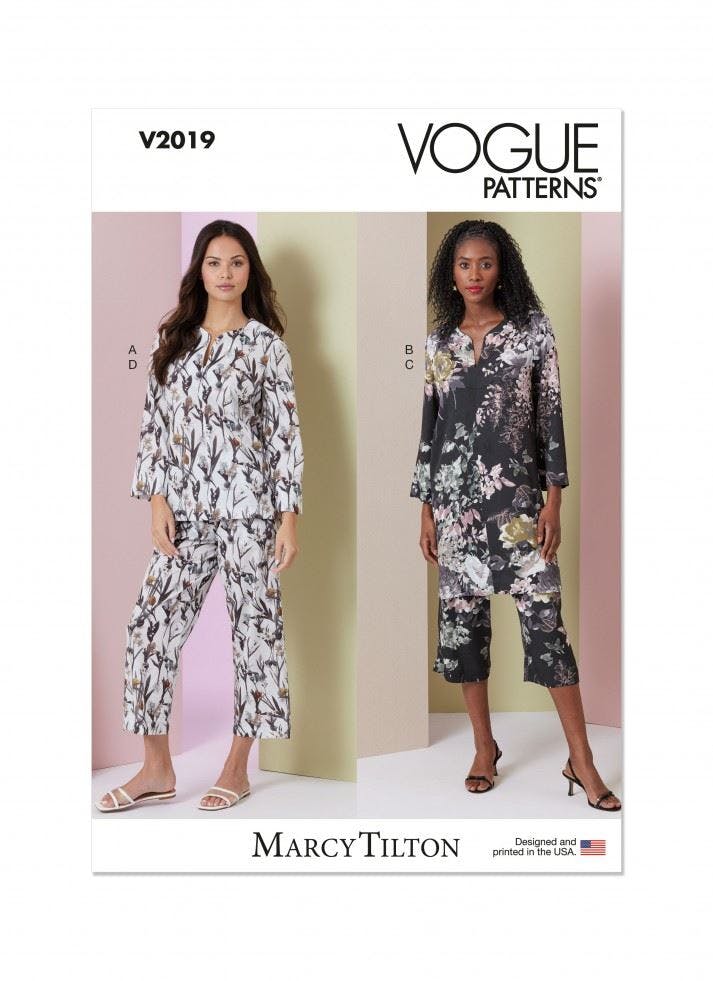 Vogue Women's Sewing Pattern 2019, Tops, Tunics, Trousers For A (Xs-S-M-L-Xl) - Easy - A (Xs-S-M-L-Xl)