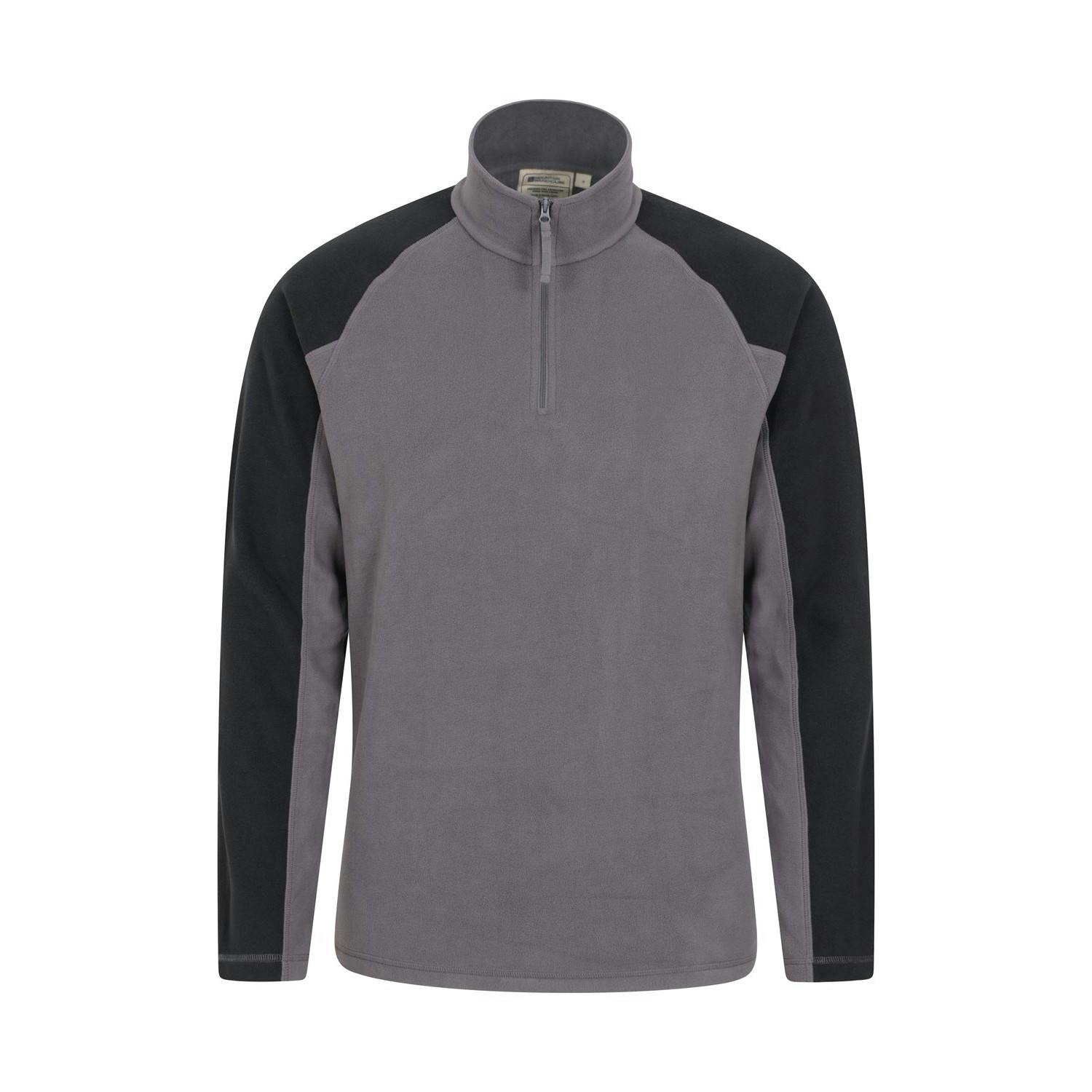 Mountain Warehouse Men's Dark/Grey Ashbourne Ii Half Zip Fleece Top - Xxs - 100% Polyester