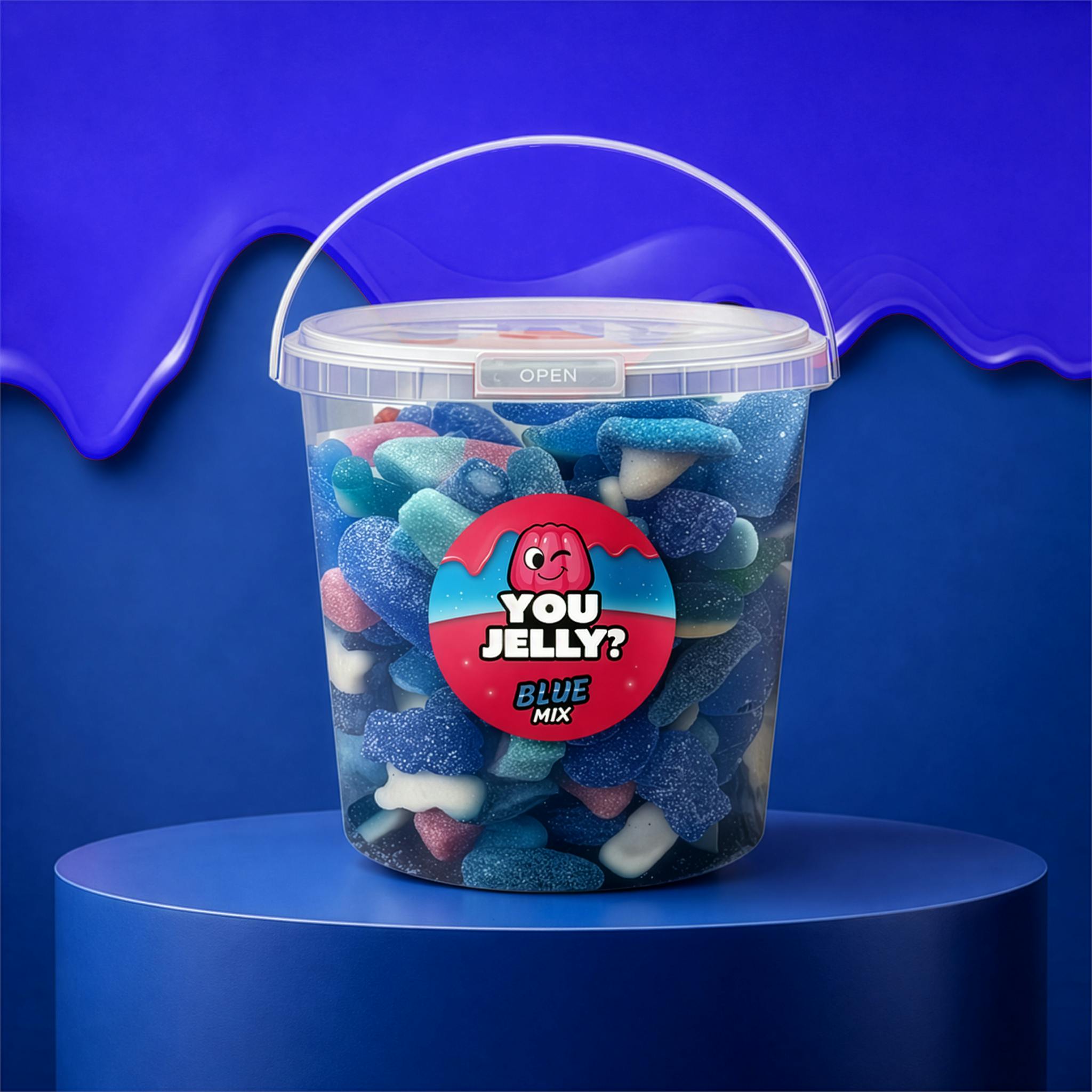 You Jelly Blue 500G Mix Bucket | You Jelly? | Jelly Sweets By Exploded Sweets