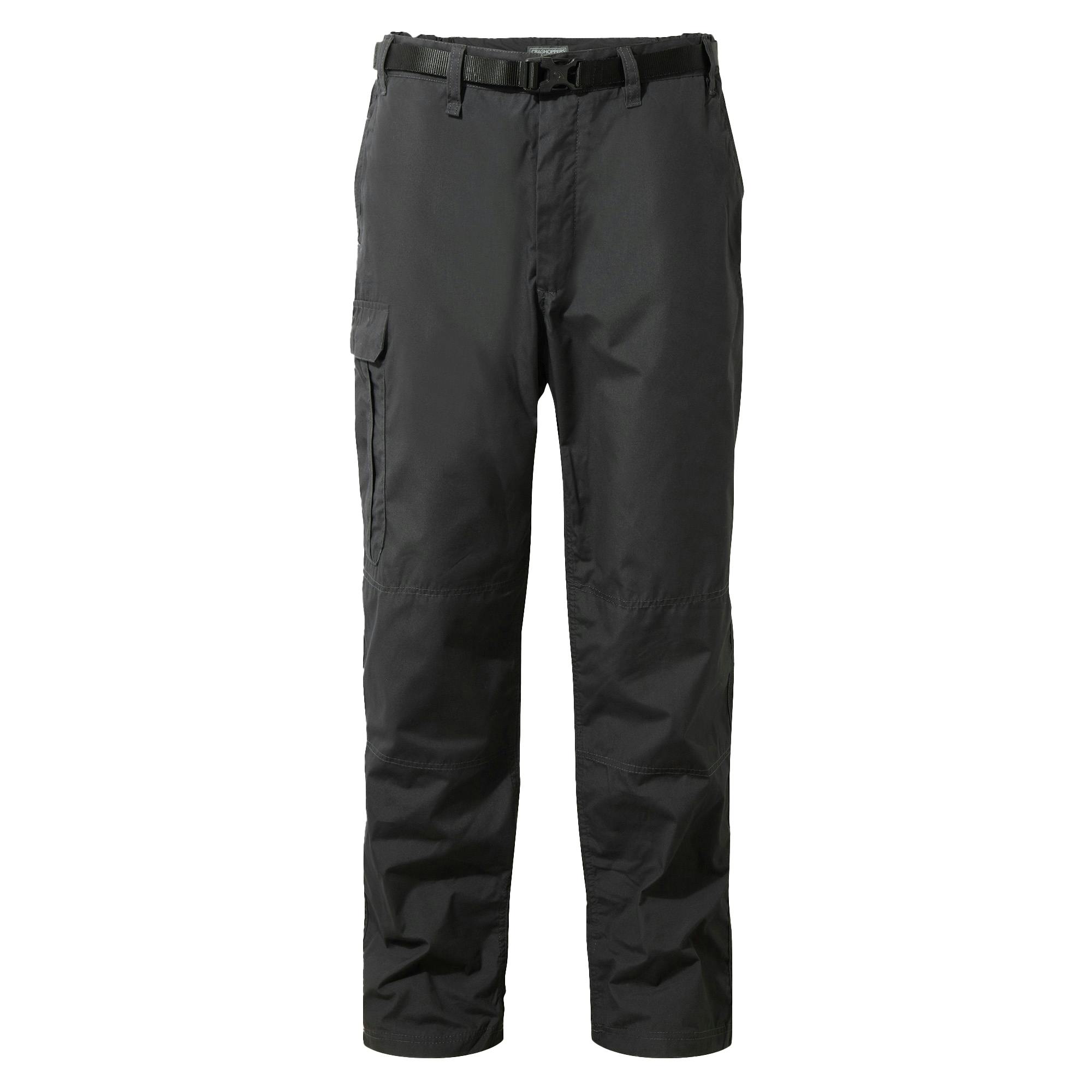 Craghoppers Men's Black Kiwi Classic Trousers - Pepper - 40R - Pepper - 65% Recycled Polyester/35% Recycled Cotton