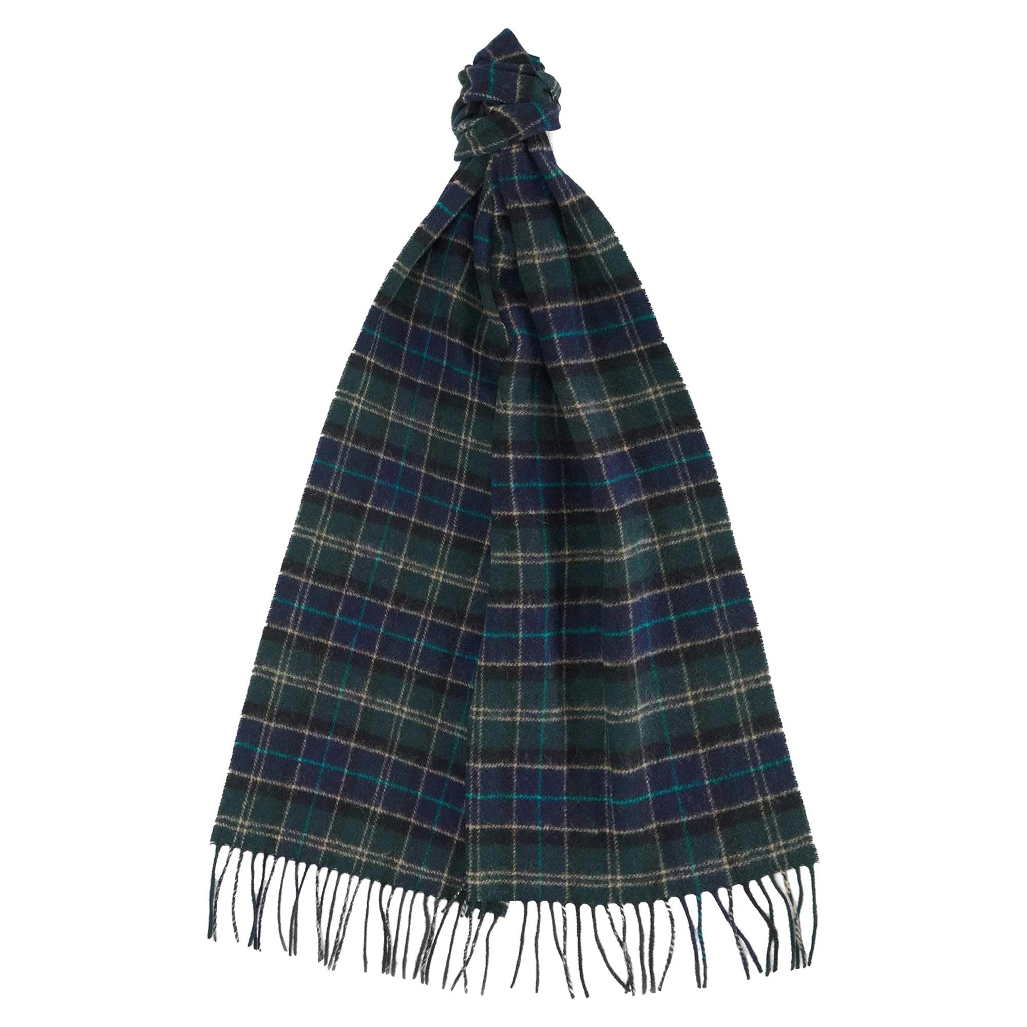 Barbour Green Tartan Lambswool Scarf - Loch