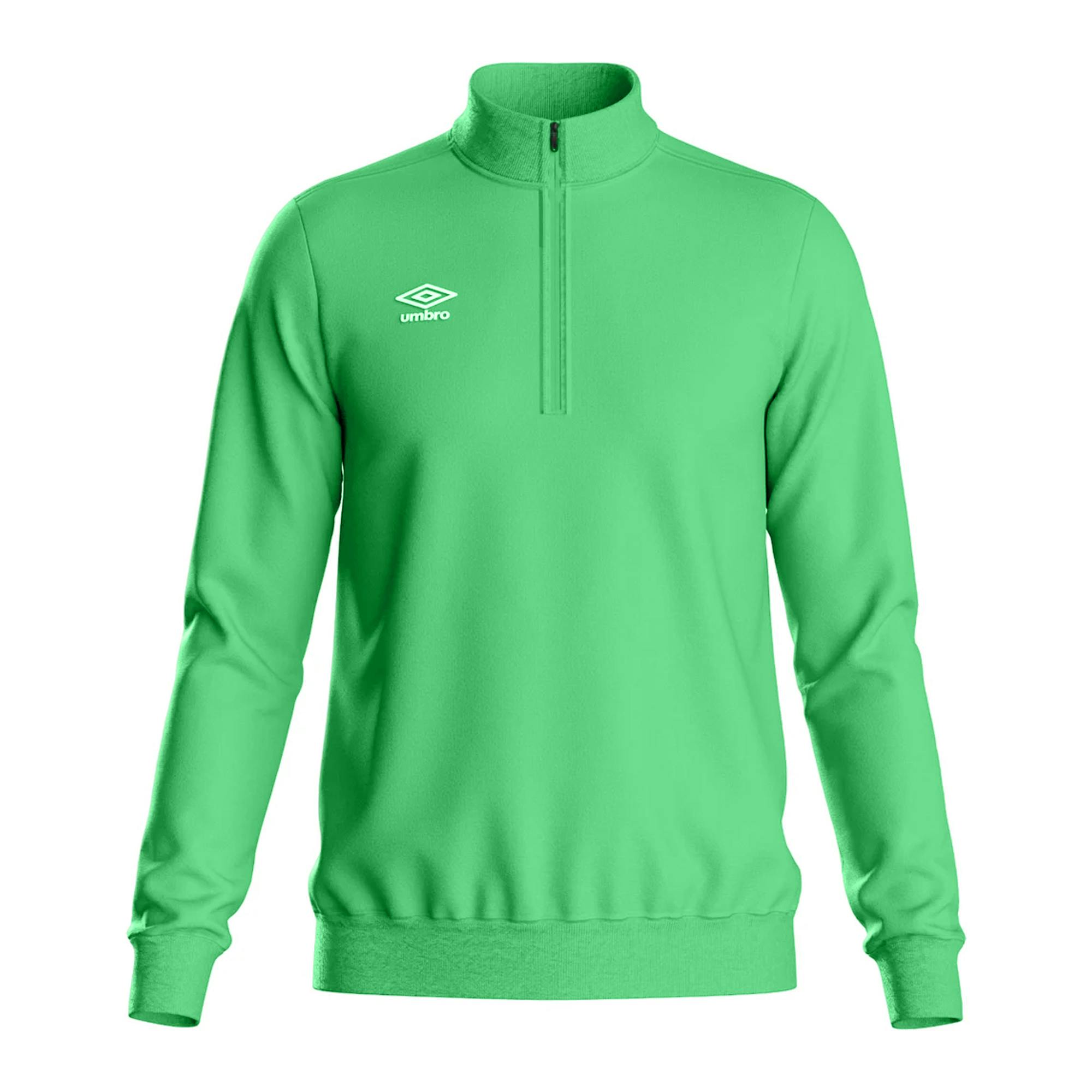 Umbro Men's Club Essential Half Zip Sweatshirt - Emerald - Xxl - Emerald - 100% Polyester