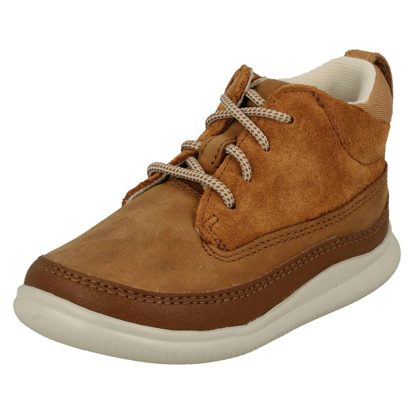 Clarks Boys Casual Ankle Boots Cloud Air - Tan - Uk 5 Infant - F