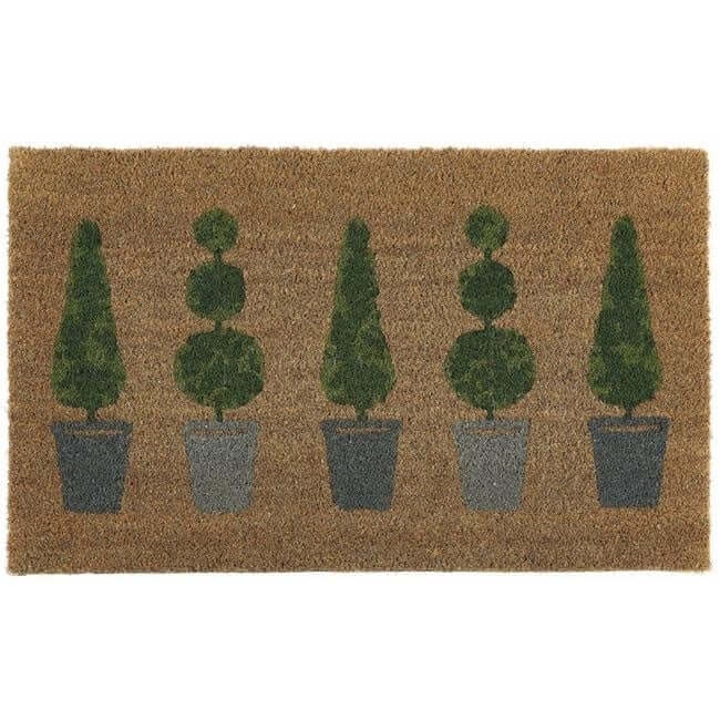 Rackhams Natural Topiary Coir Doormat 45X75 Cm