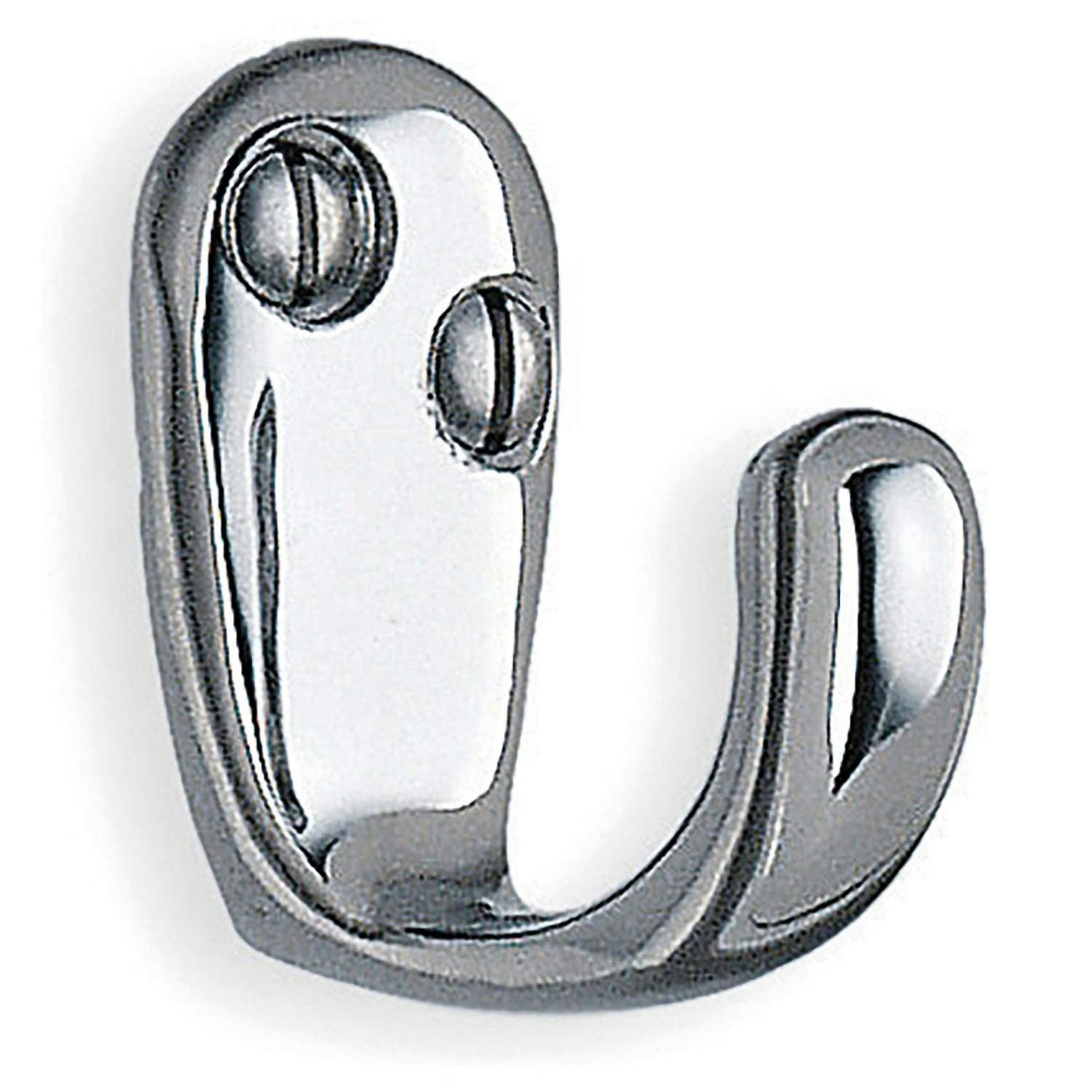 Beslagsboden Single Hook In Polished Chrome, Height 38 Mm