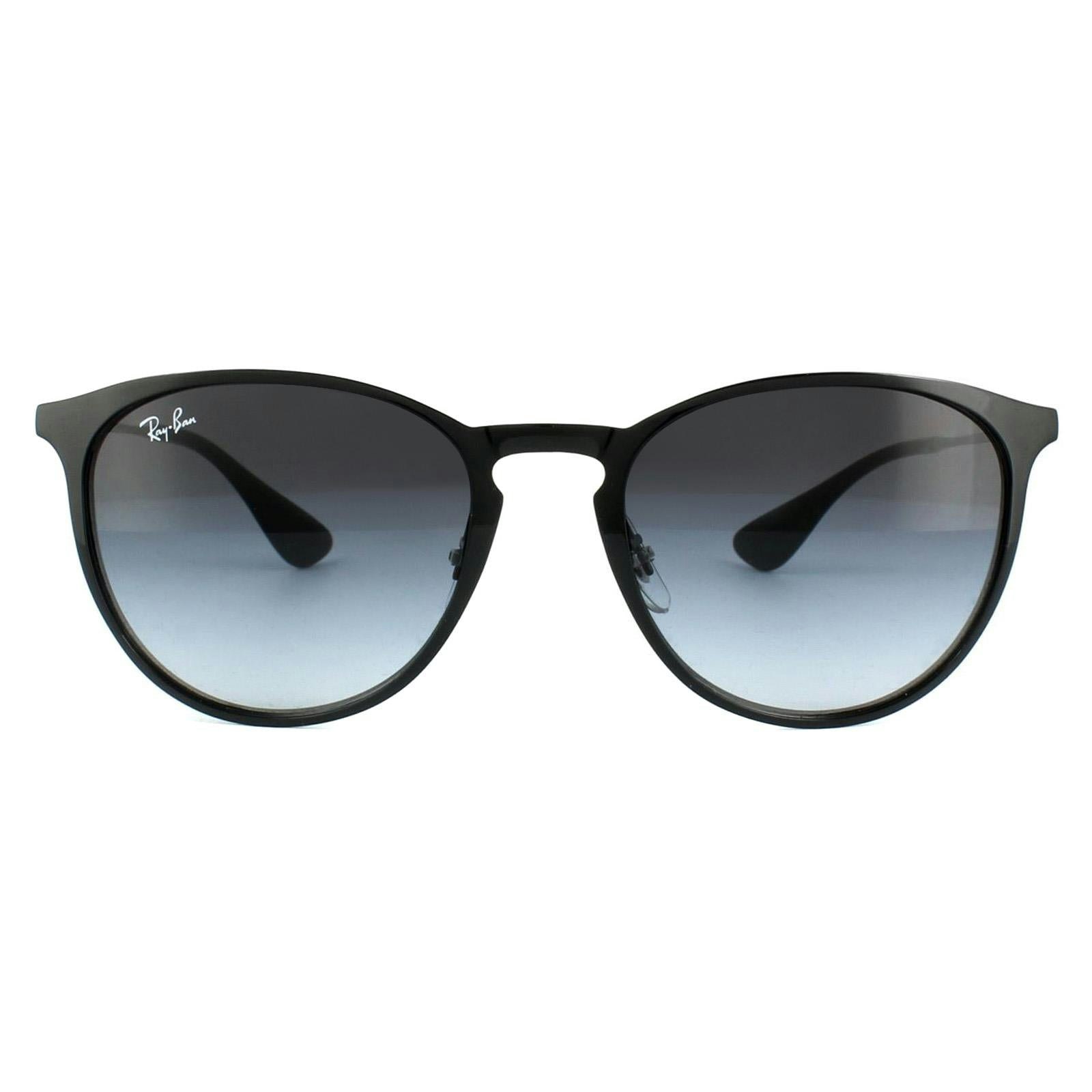 Ray-Ban Women's Black Round Grey Gradient Erika Metal 3539 Sunglasses - Image 12
