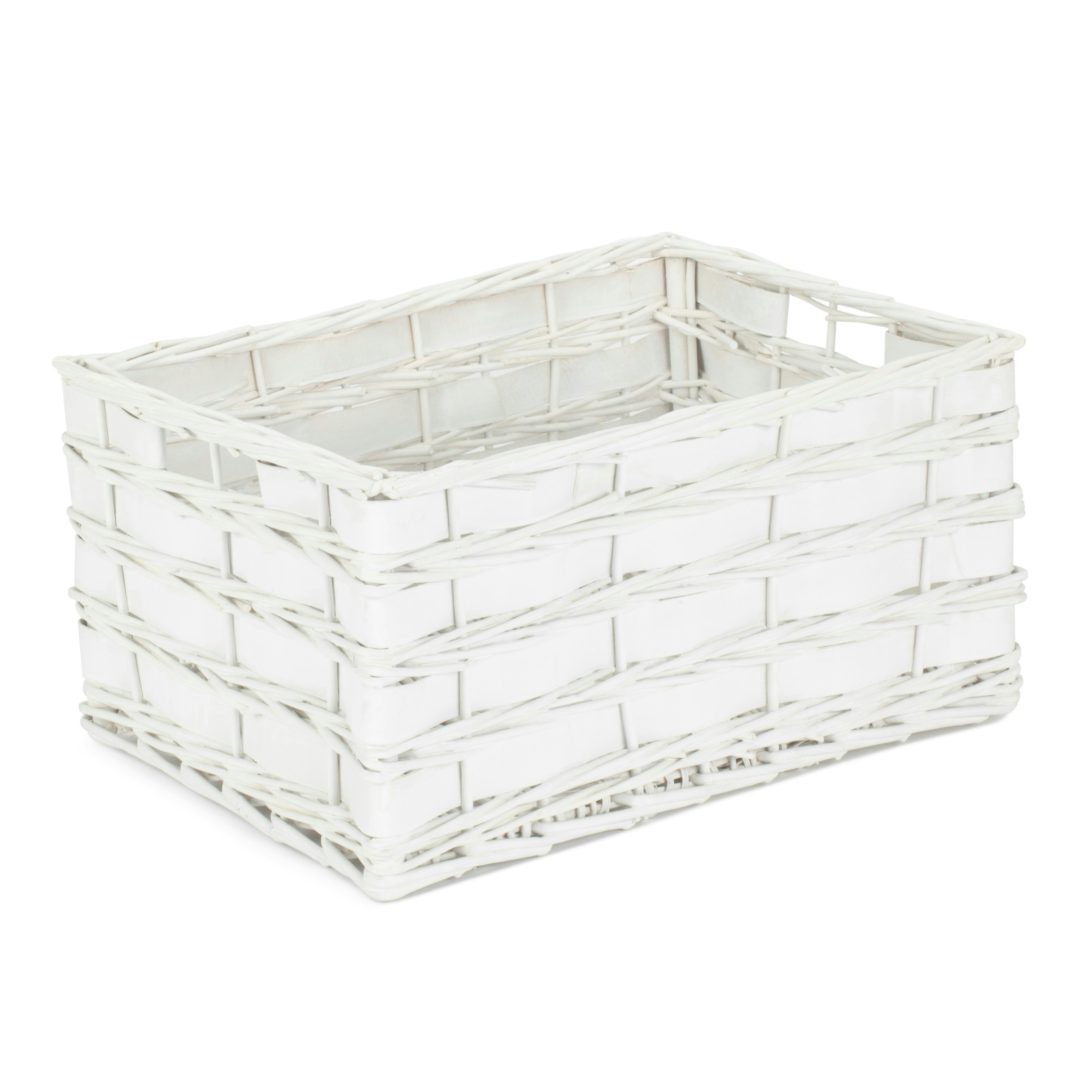 Rackhams White Unlined Scandi Storage Basket - Large