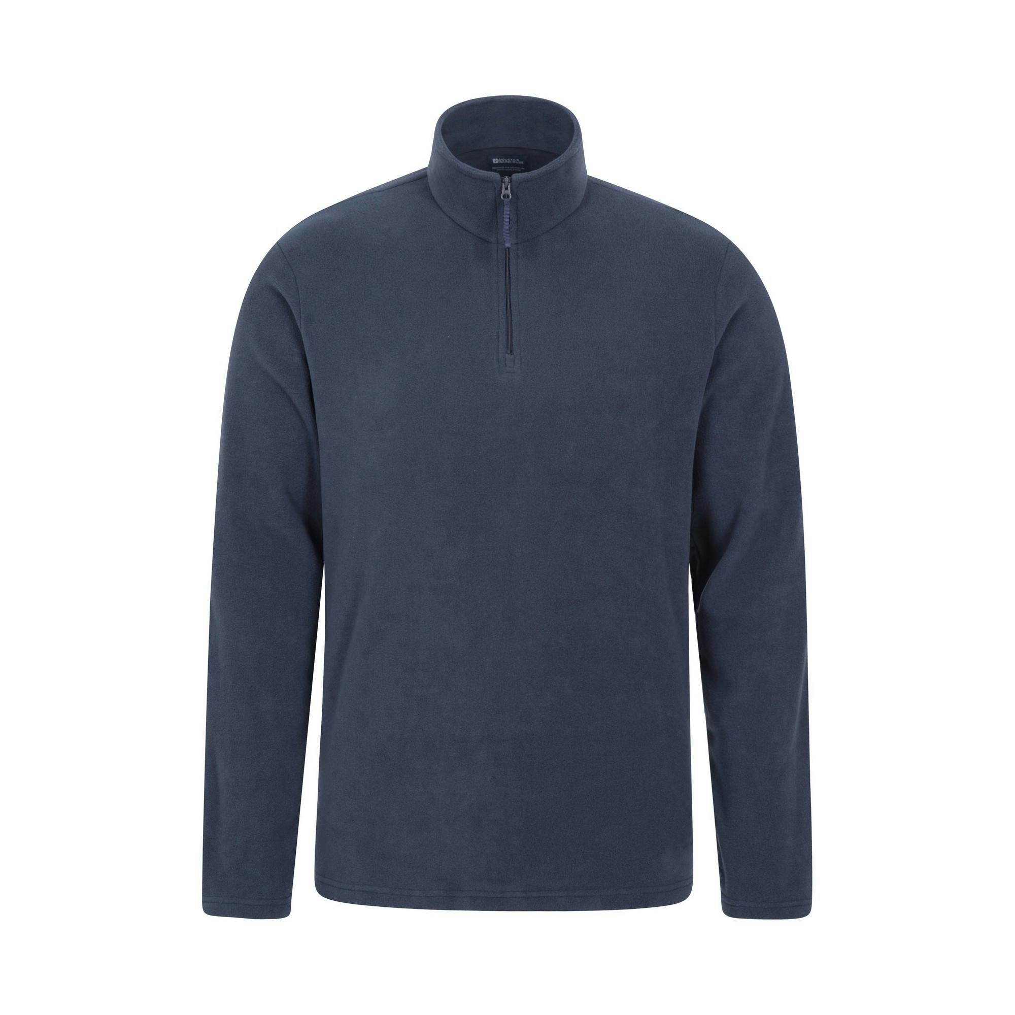 Mountain Warehouse Men's Camber Ii Half Zip Fleece Top - Navy - 3XL - Navy - 100% Polyester