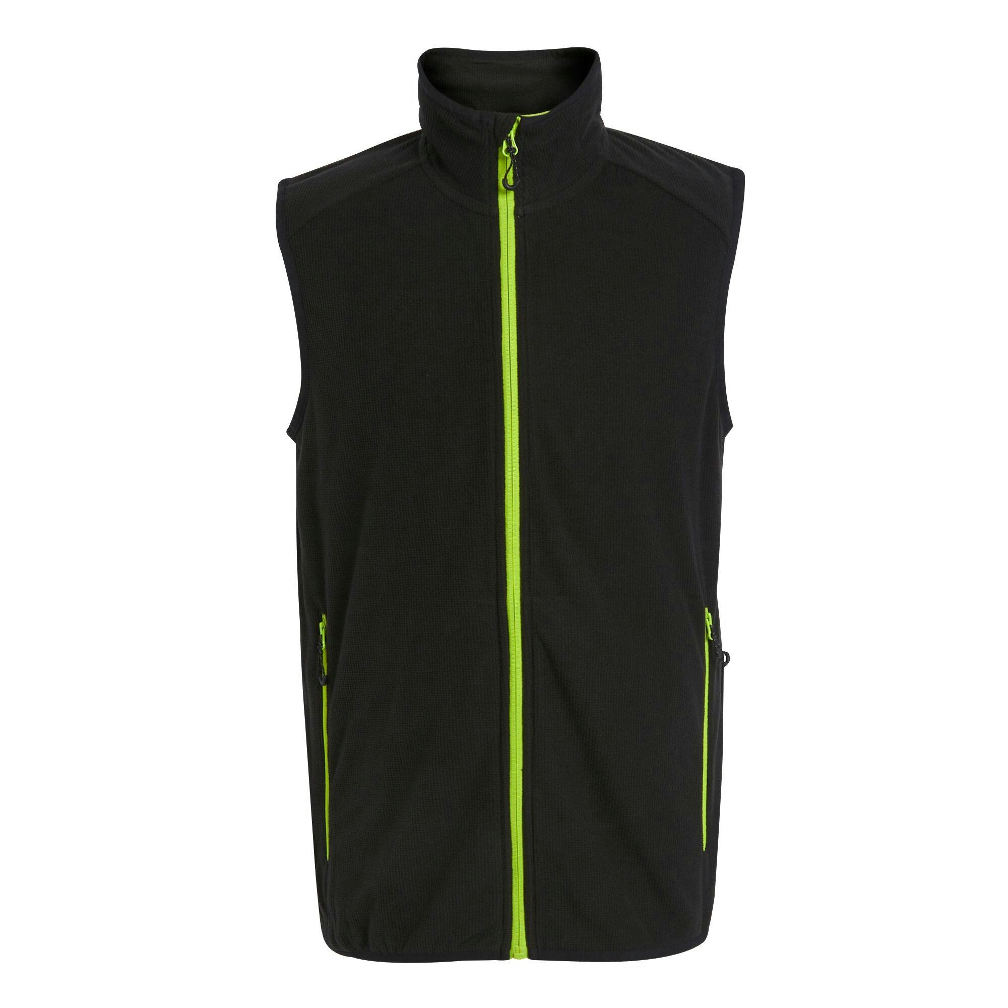 Regatta Men's Black/Green Professional Fleece Gilet - /Lime - Xxl - /Lime - 100% Polyester