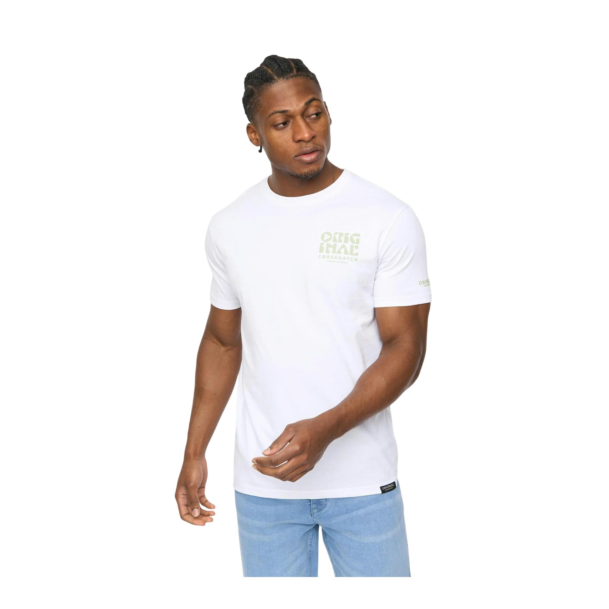 Crosshatch Men's White Wellmoores T-Shirt - Xl - 100% Cotton