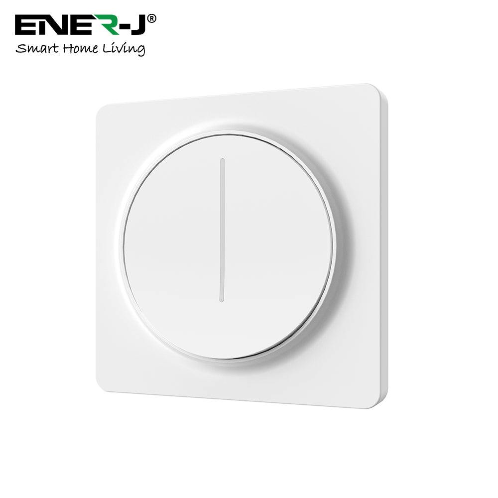 Ener-J White Smart Wi-Fi Dimmable Switch 1 Gang, Smart Dimmable Switch For Led Lights, Compatible With Alexa For Dimming Lights & Bulbs,