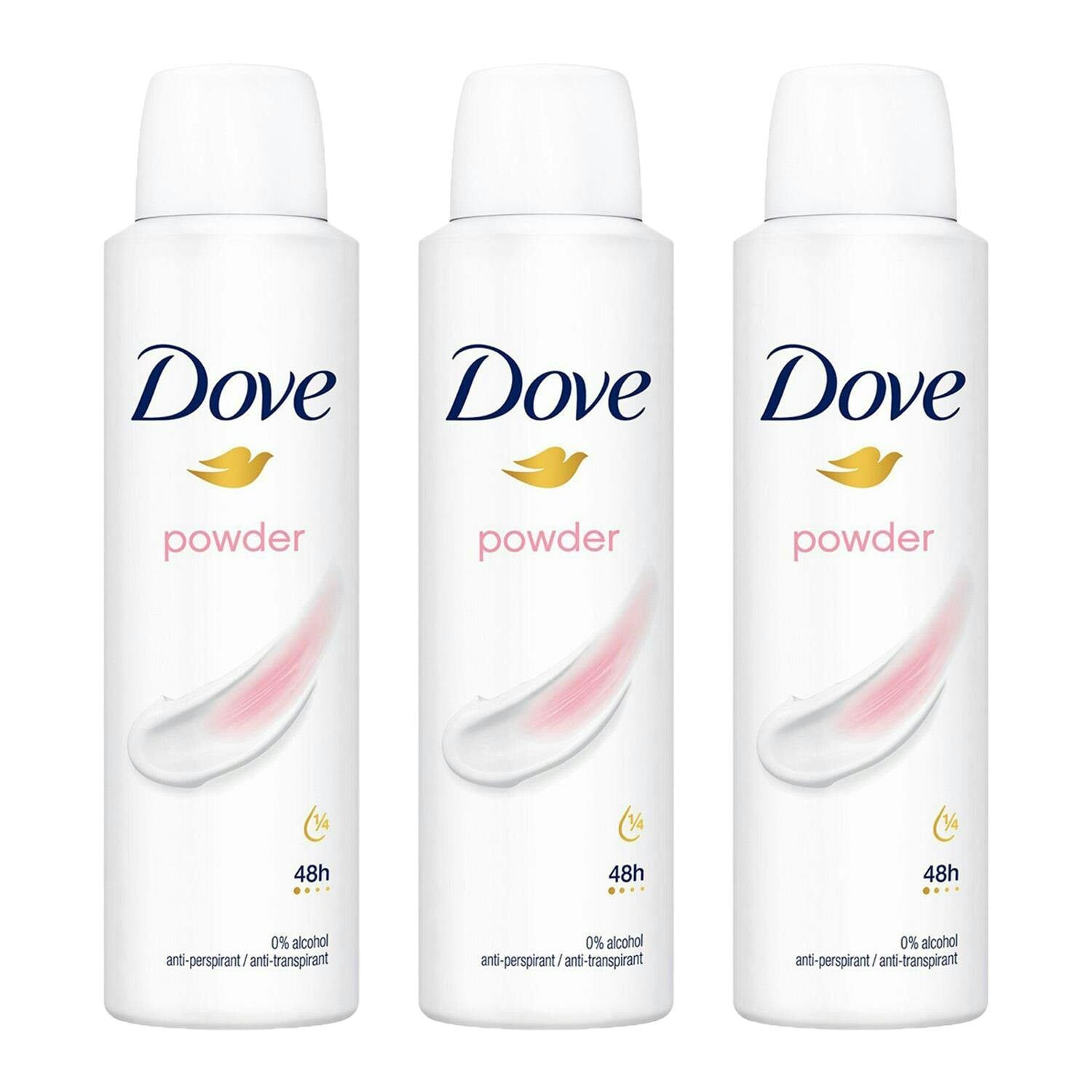 Dove Women's White Powder 'Antiperspirant' 48H Sweat Protection Deo For 150Ml,6Pk In - Image 11