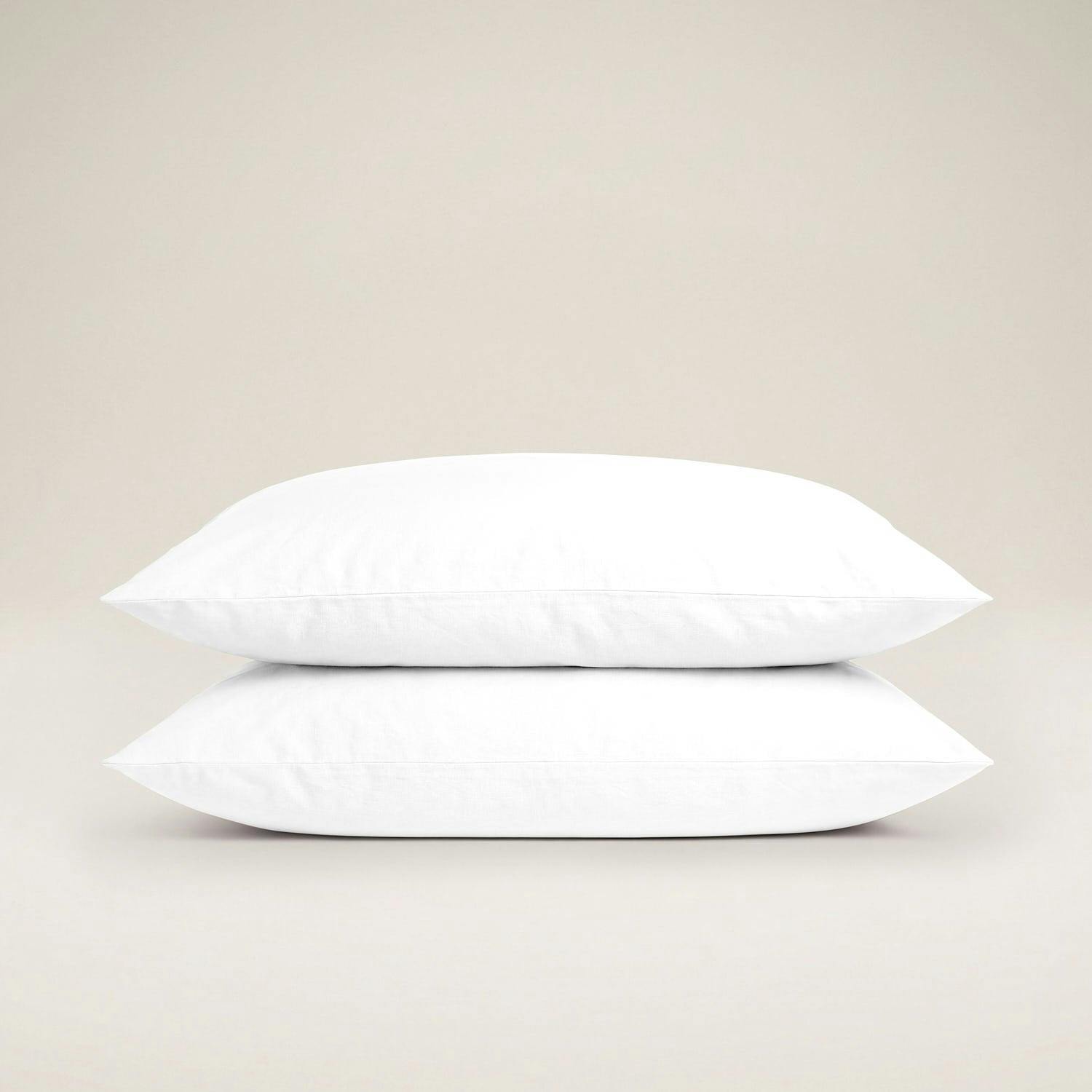 Bedable White Percale Pillowcase Pair - King 50X90 Cm