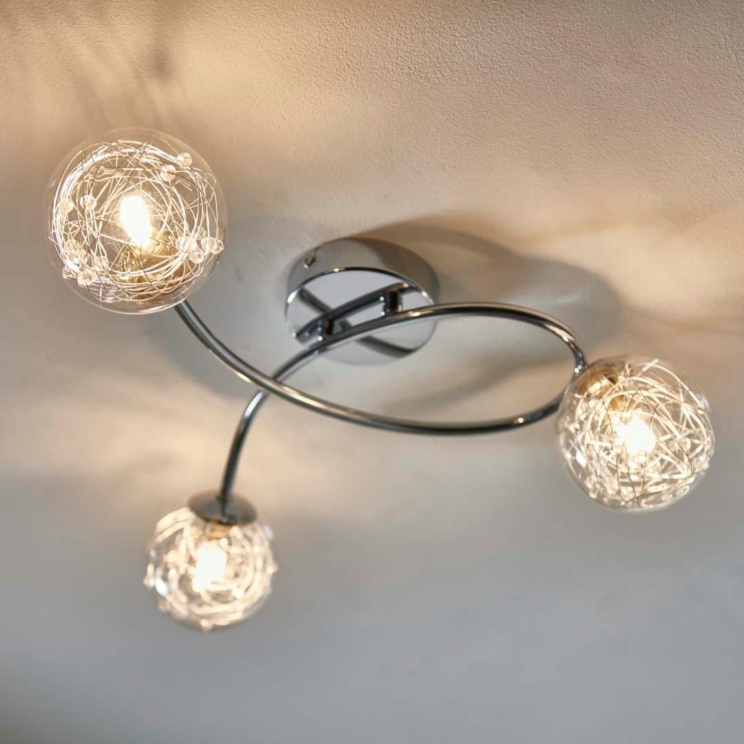 Rackhams Light Jaymie 3 Chrome Semi-Flush Ceiling