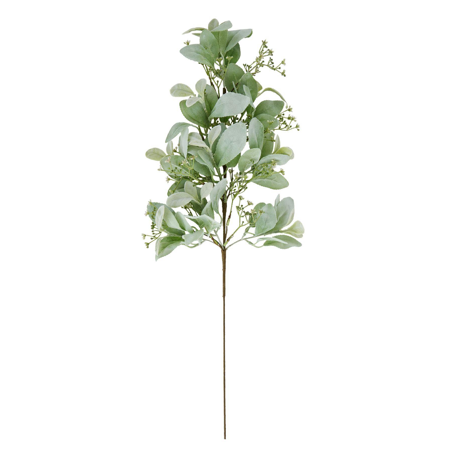 B&Q - Lambs Ear & Wax Flower Winter Artificial Plant Green (70Cm) - Image 2