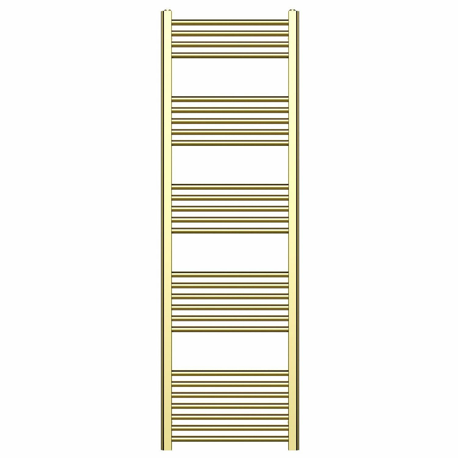 Myhomeware Gold 500Mm X 1600Mm Heated Bathroom Towel Rail Radiator For Central Heating Uk