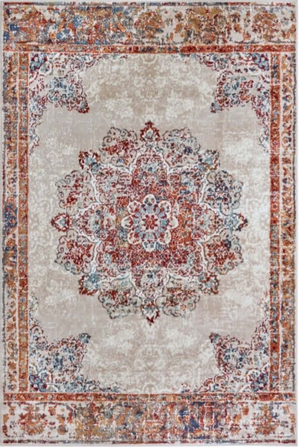 Rackhams Cream Orient Maderno Medallion Design Rug - 57X90 Cm