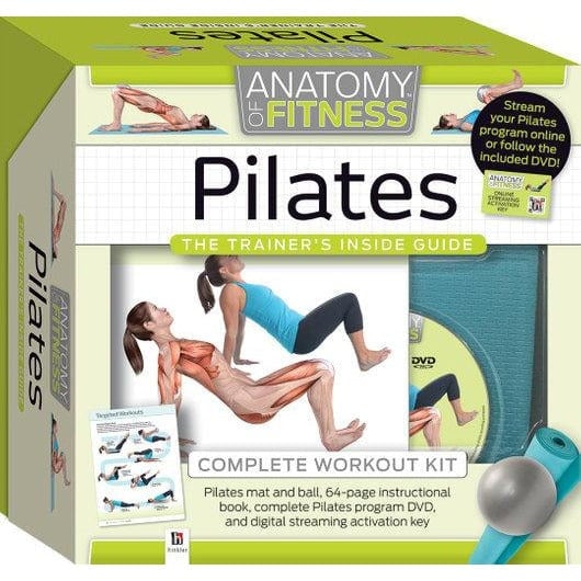 Hinkler Anatomy Of Fitness Pilates The Trainers Inside Guide Complete Workout Kit