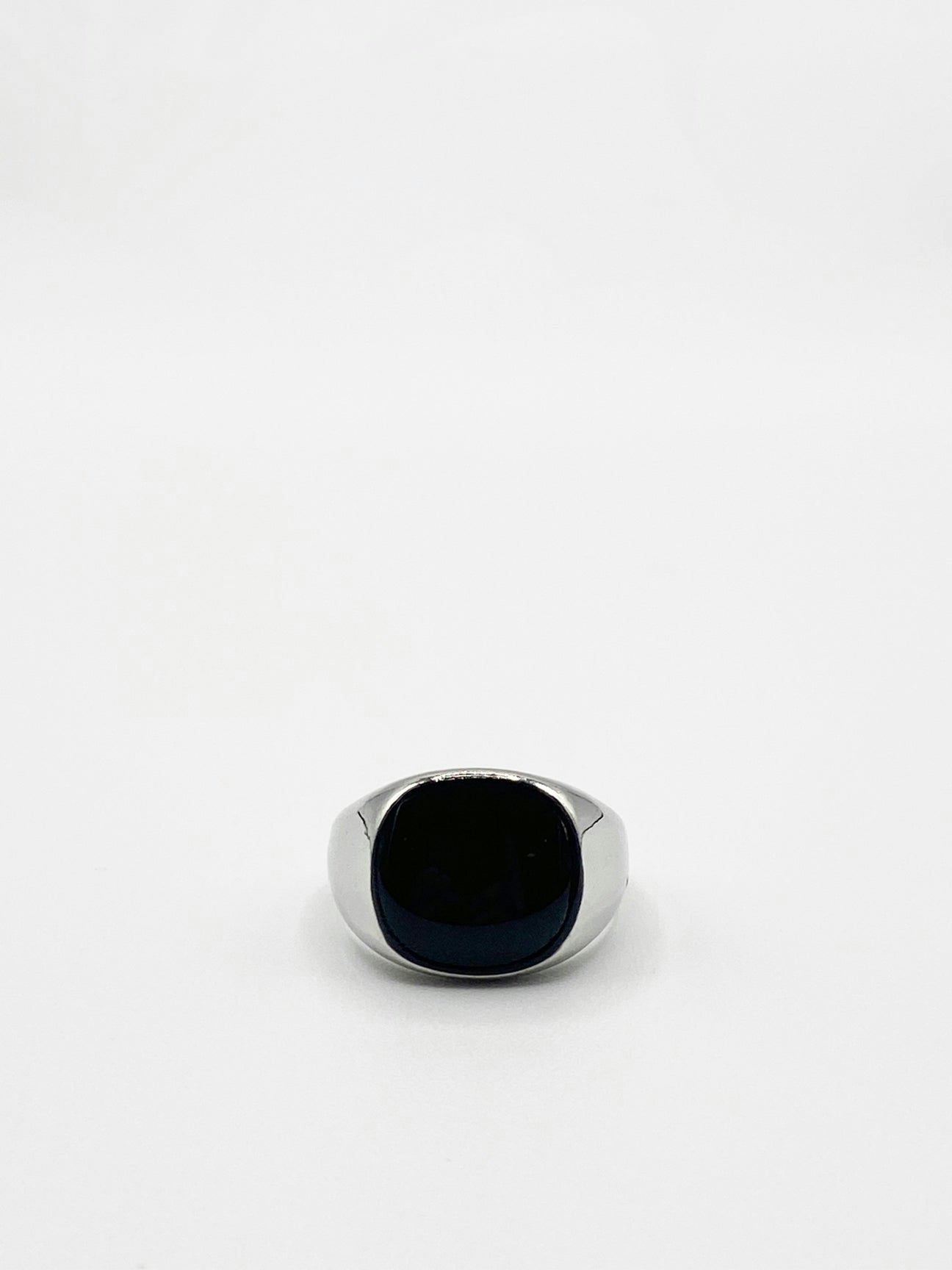 Svnx Black Chunky Ring With Gem - S-M