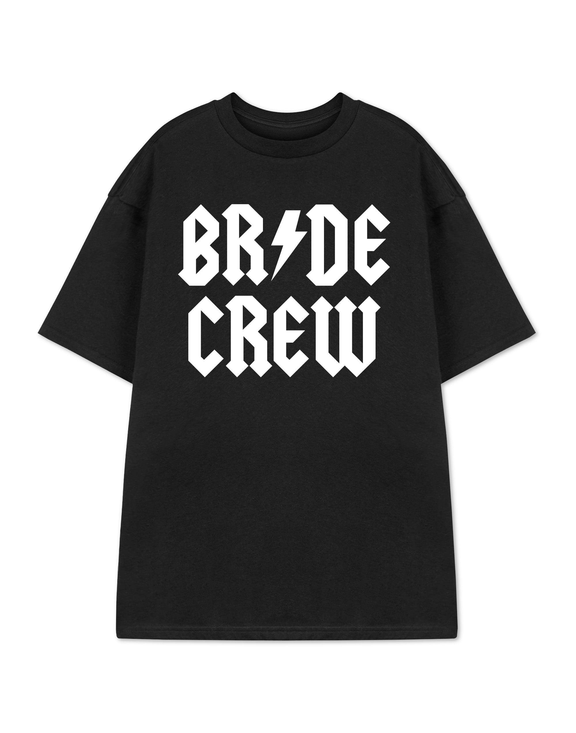 Vanilla Underground Women's Black Show Me The Merch Bride Crew Short Sleeved T-Shirt - Small