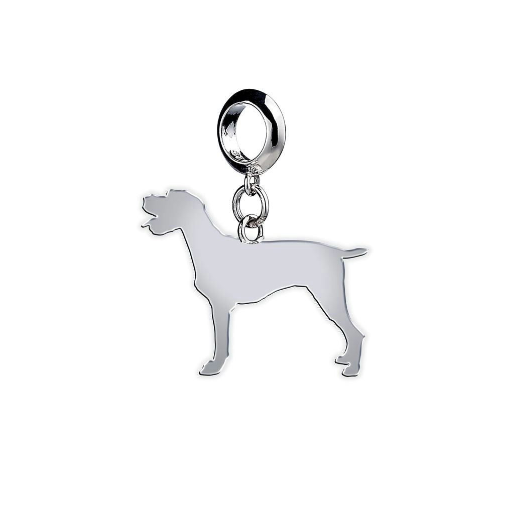Mylee London Silver German Longhaired Pointer Silhouette Charm - Slider Charm - Yes